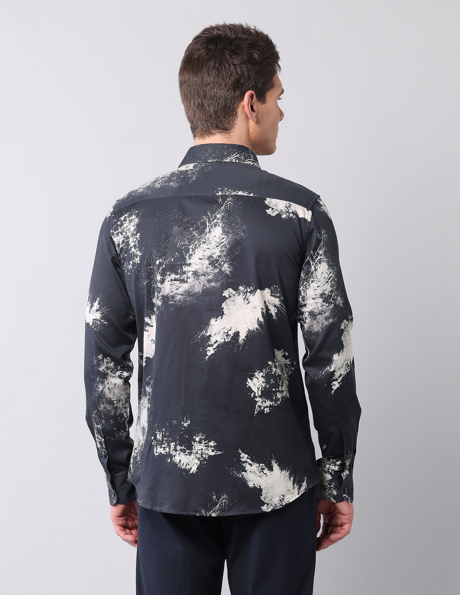 Abstract Printed Pure Cotton Shirt Navy - U.S. Polo Assn. India | Large
