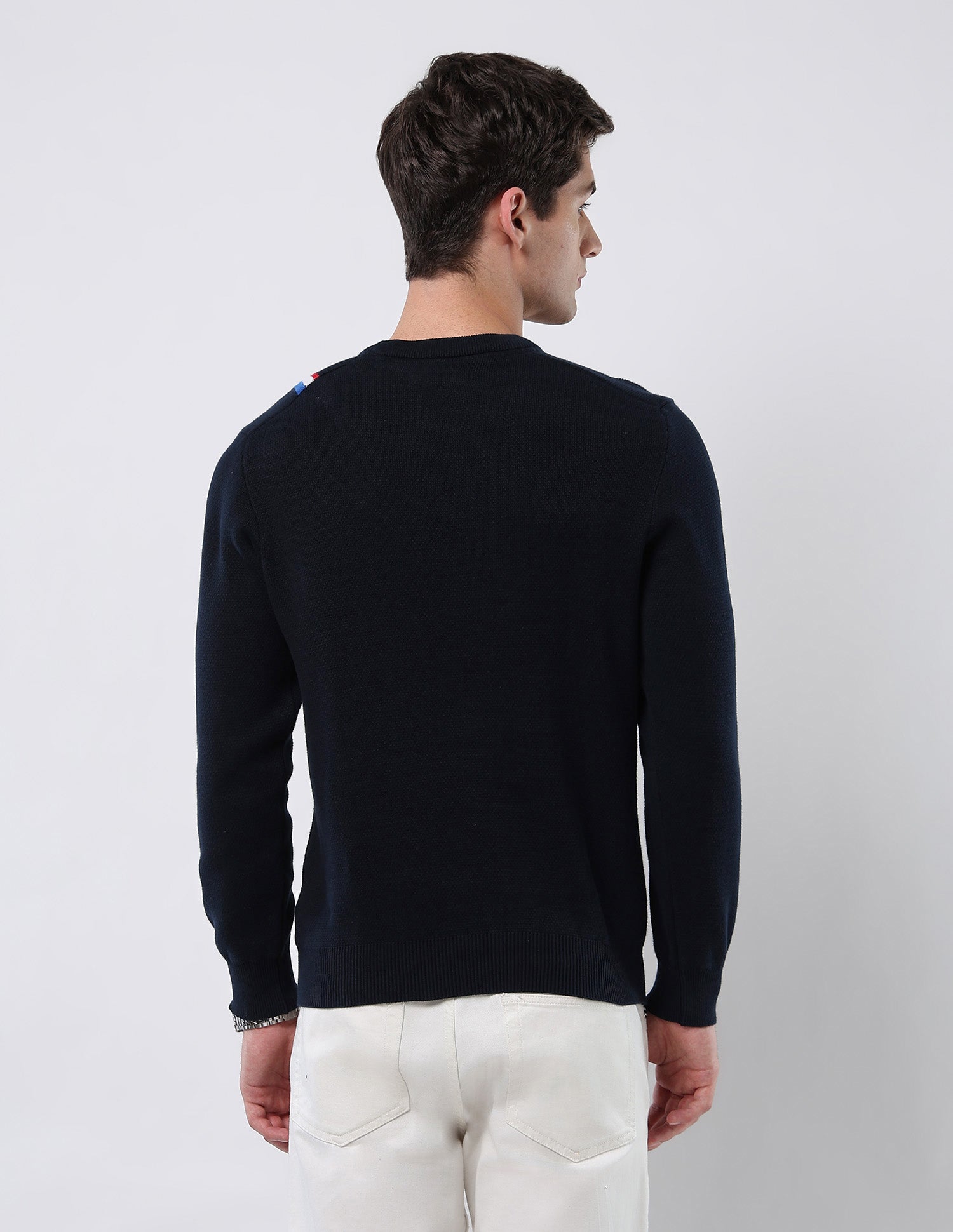 Vertical Striped Patterned Knit Sweater Navy - U.S. POLO ASSN. | Large