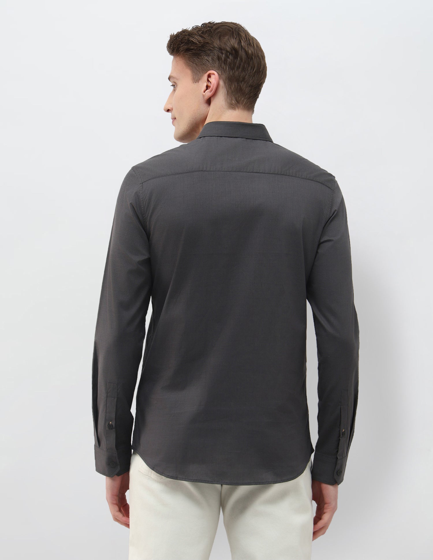 Micro Checked Black & Gold Shirt Dark Grey - U.S. Polo Assn. India | Large