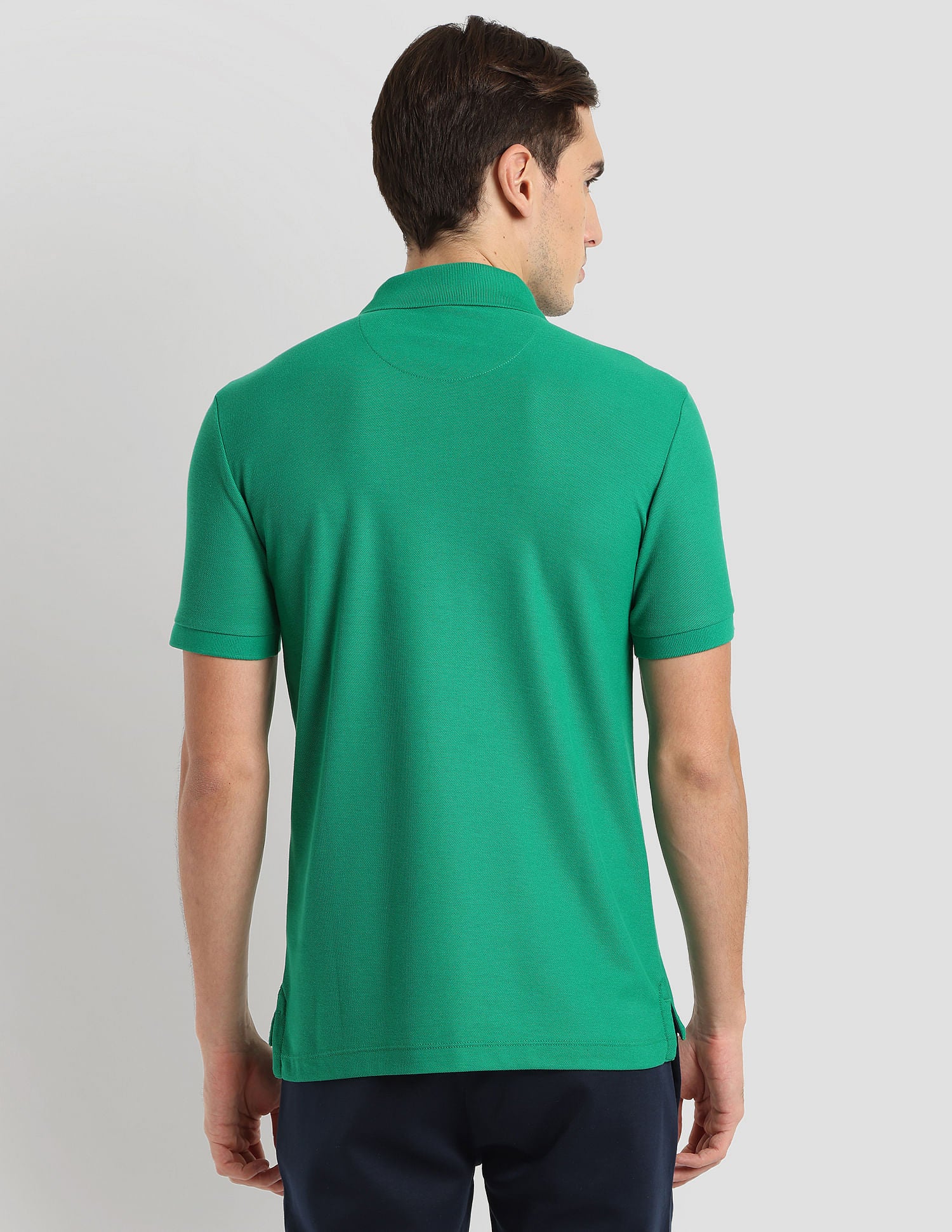 Brand Tape Zipper Active Polo Shirt Green - U.S. POLO ASSN. | Large