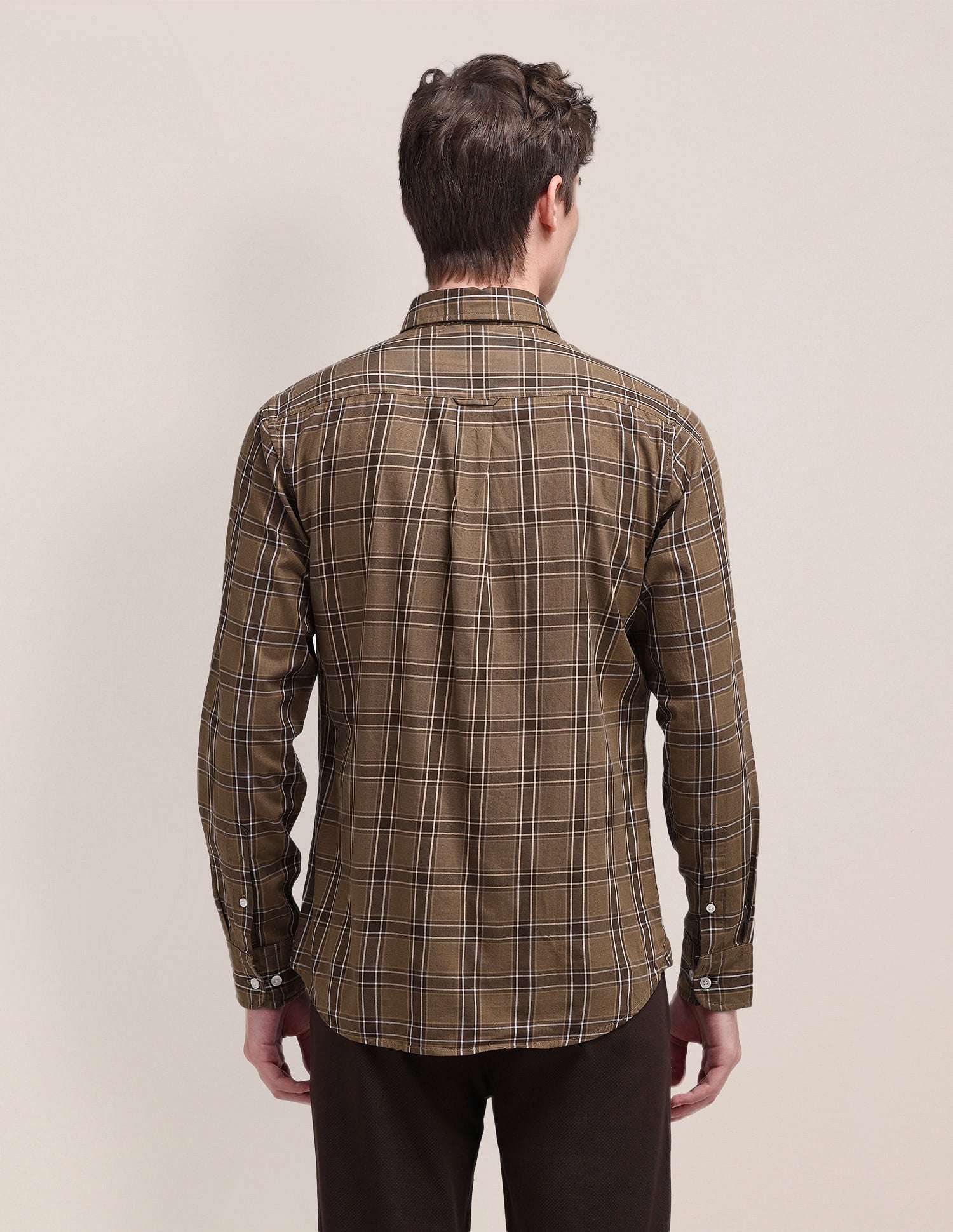 Plaid Checked Regular Fit Shirt Brown - U.S. Polo Assn. India | Large