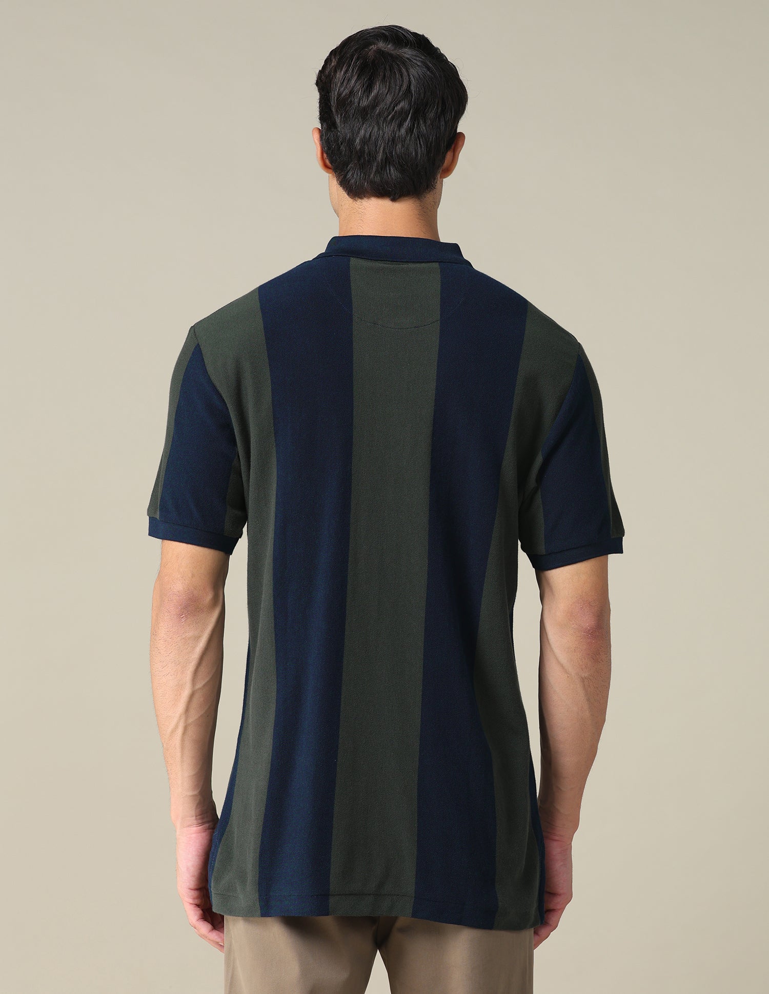 Vertical Striped Muscle Fit Polo Shirt Navy - U.S. POLO ASSN. | Large