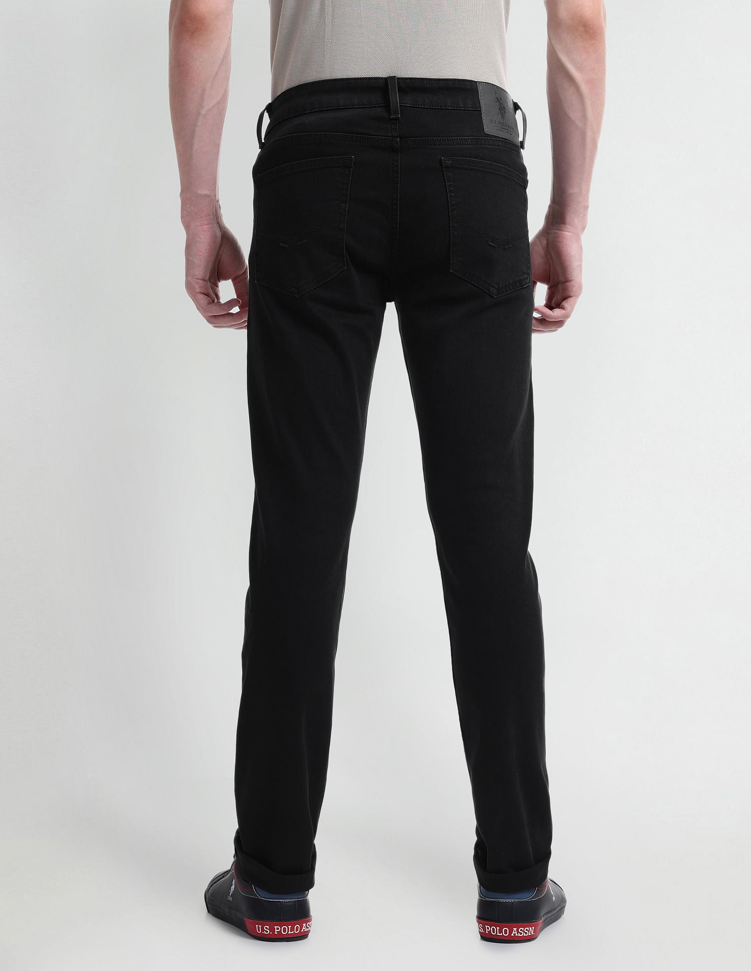 Regallo Skinny Fit Black Jeans Black - U.S. Polo Assn. India | Large