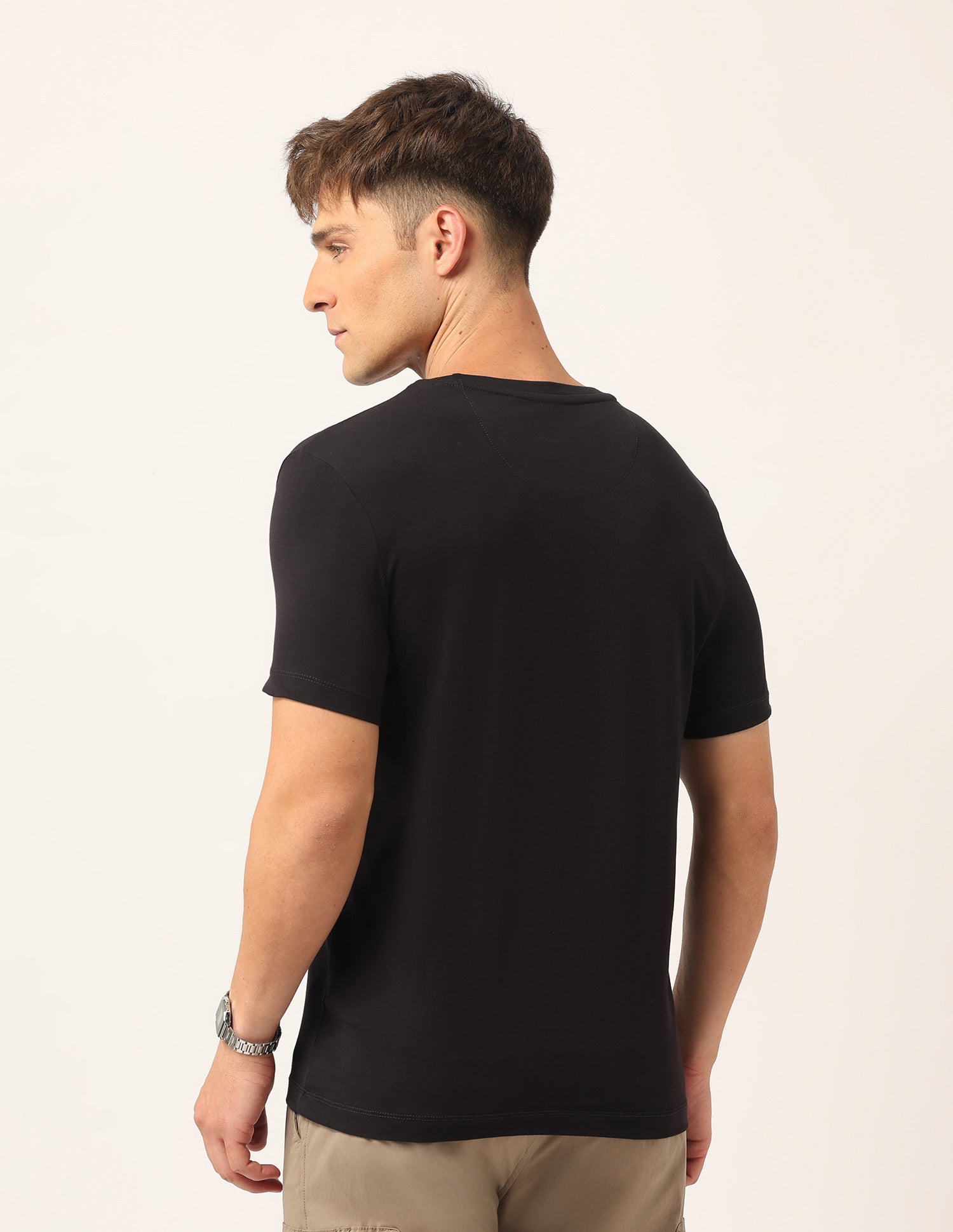 Brand Printed Muscle Fit T-Shirt Dark Brown - U.S. Polo Assn. India | Large