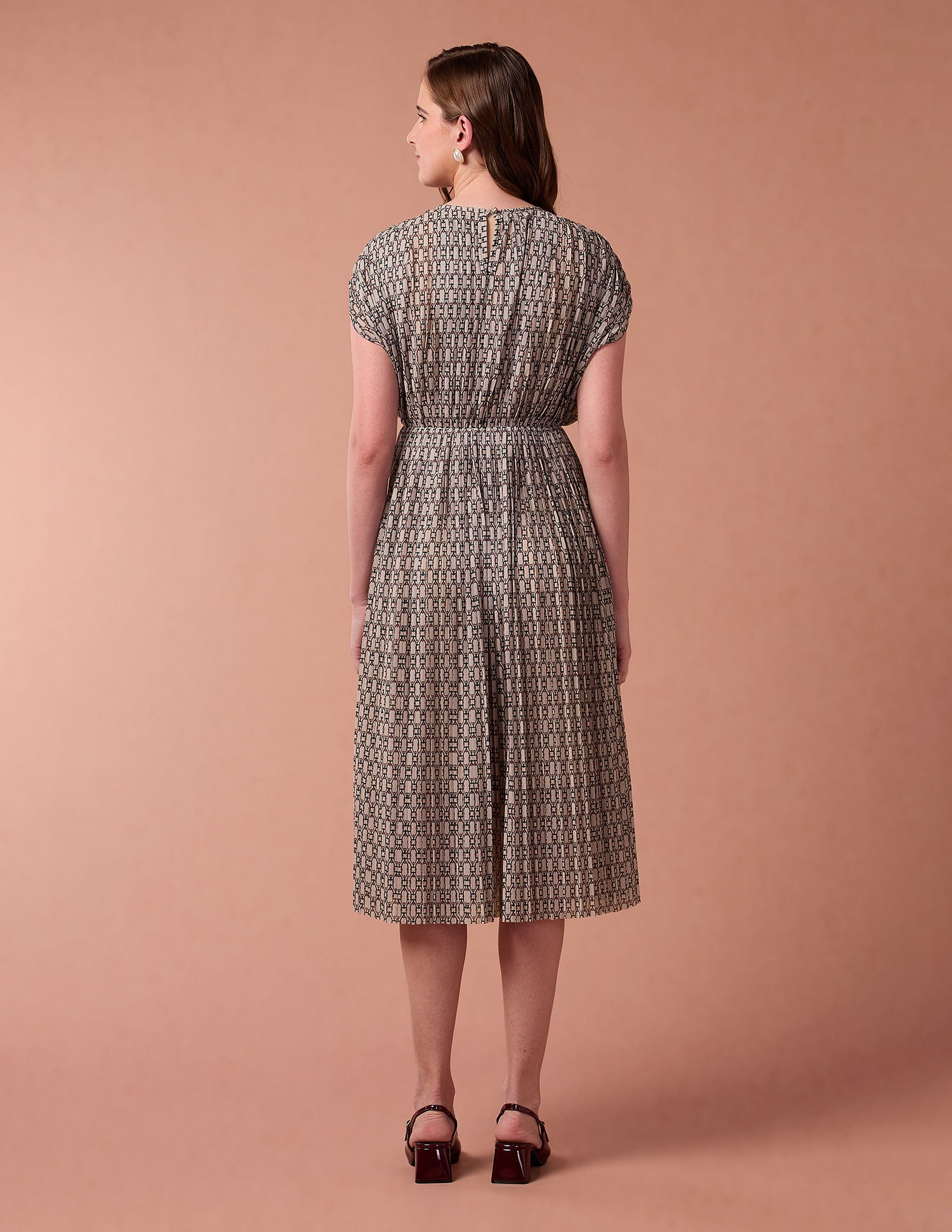 Geometric Print Net Dress Multicolour - U.S. POLO ASSN. | Large