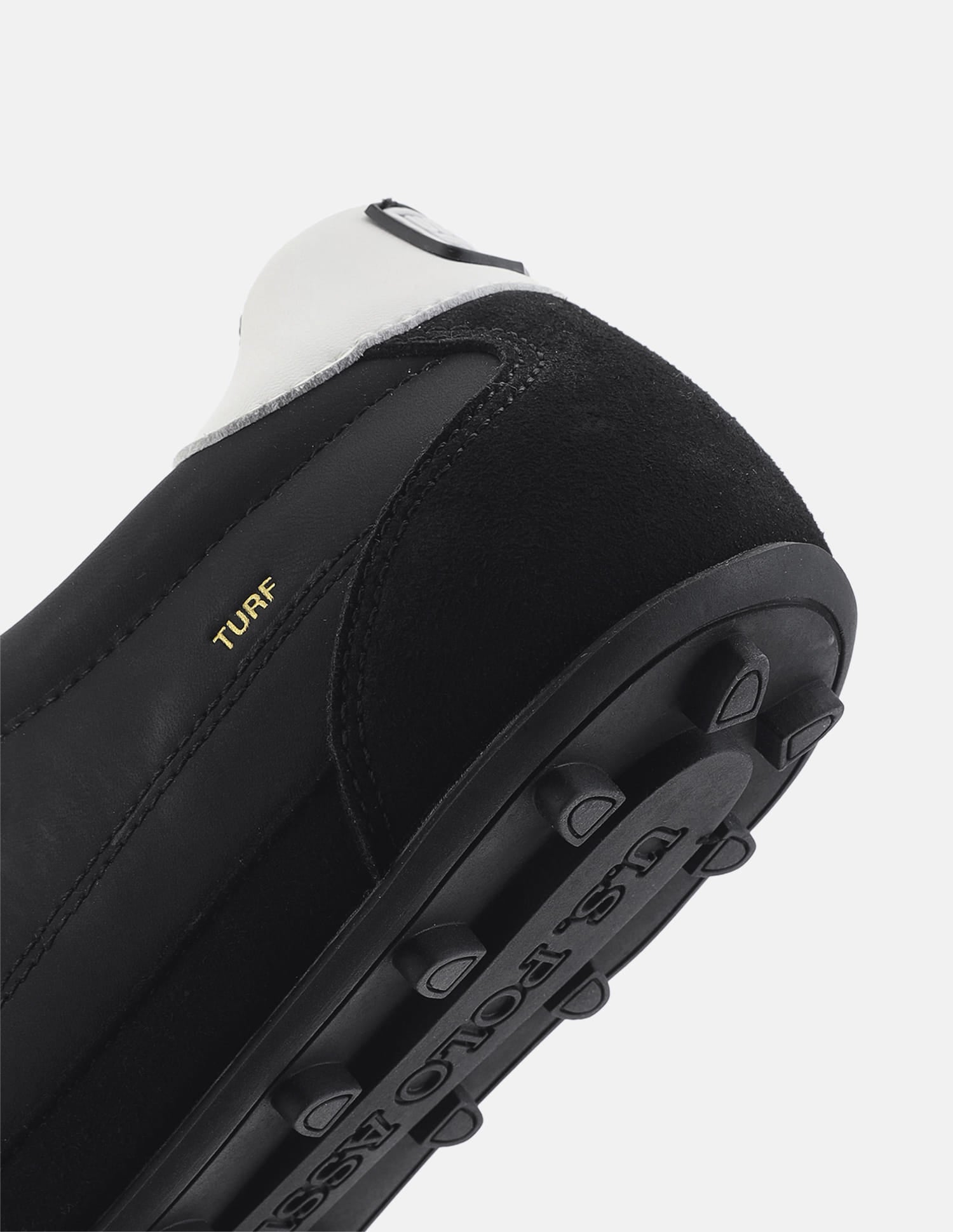 Round Toe Suede Turf Sneakers Black - U.S. Polo Assn. India | Large
