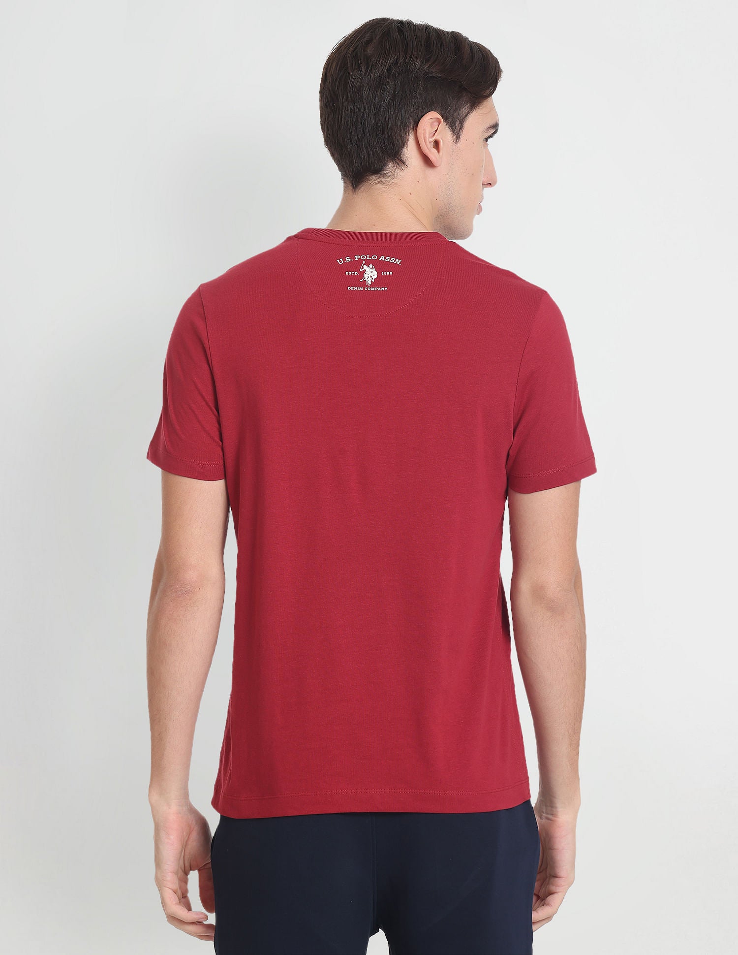 Iconic Brand Print T-Shirt Maroon - U.S. POLO ASSN. | Large