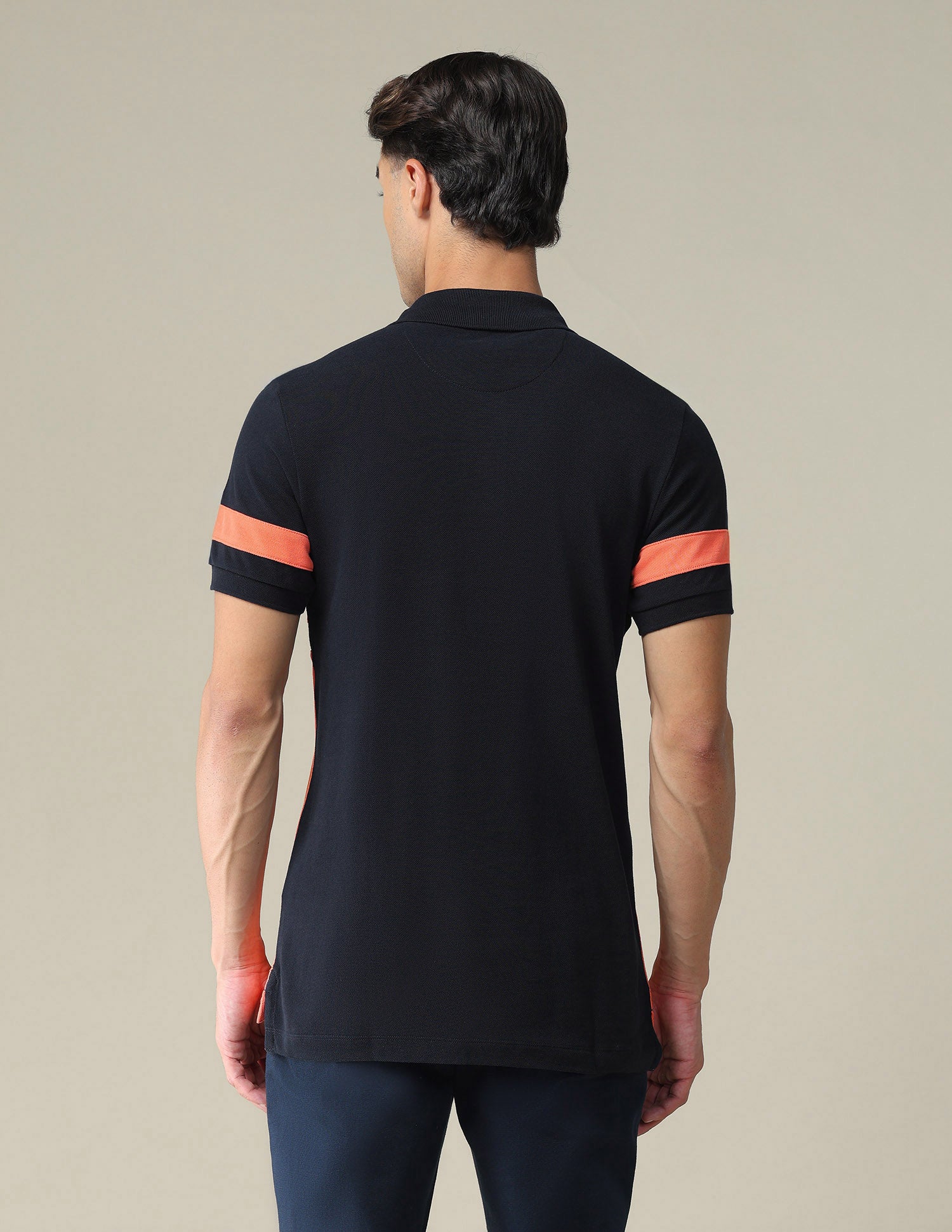 Colour Block Polo Shirt Navy - U.S. POLO ASSN. | Large