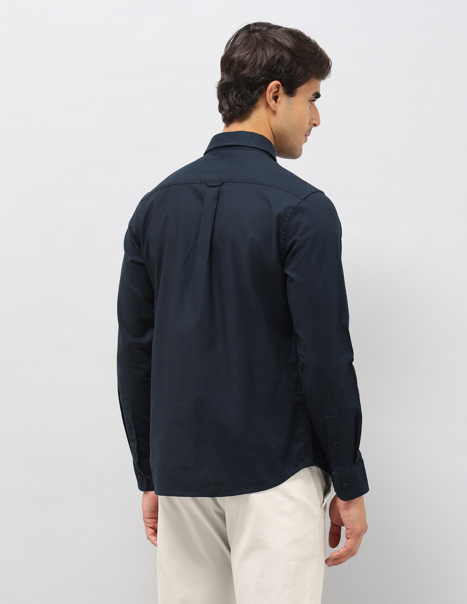 Dobby Tailored Fit Shirt Navy - U.S. Polo Assn. India | Large