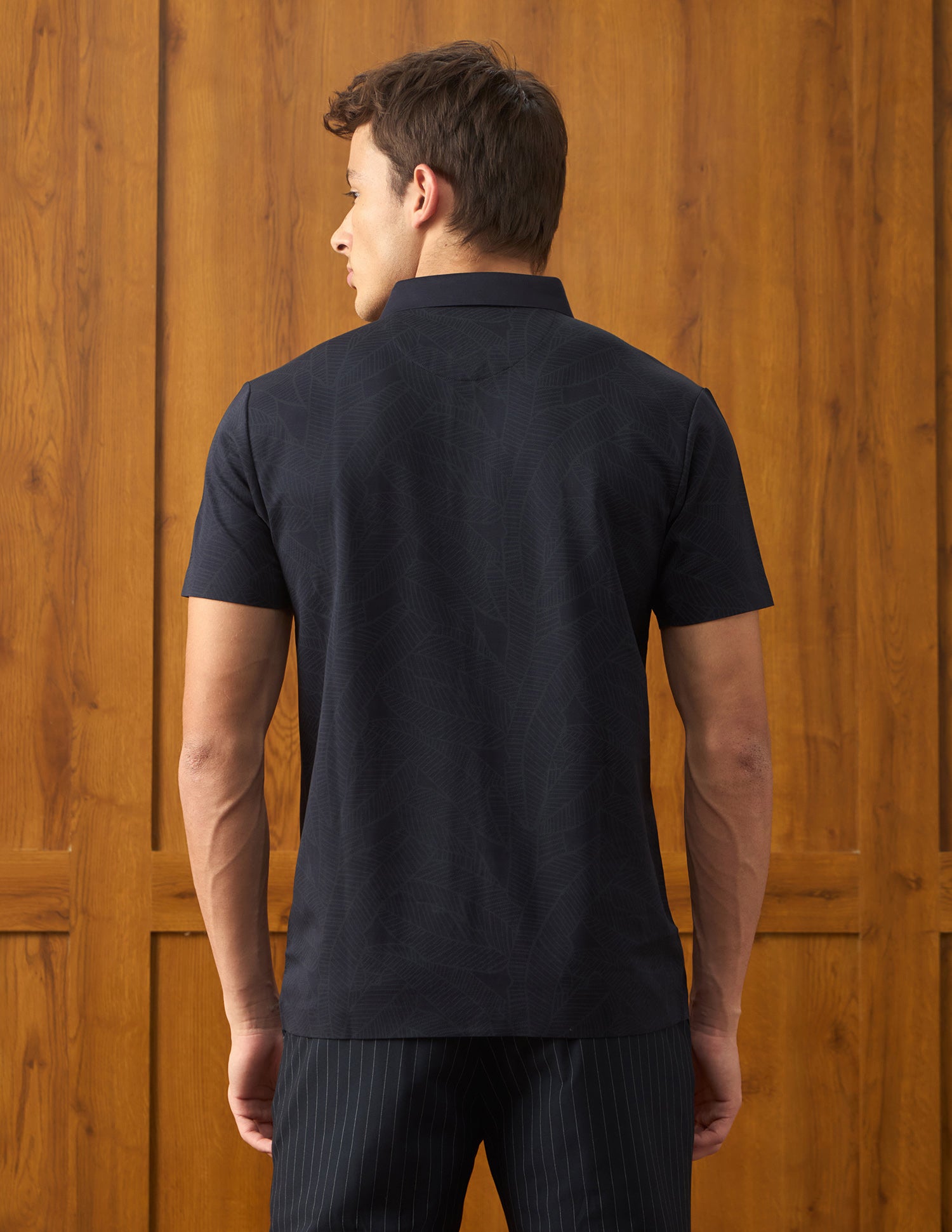 Tropical Printed Slim Fit Polo Shirt Navy - U.S. Polo Assn. India | Large