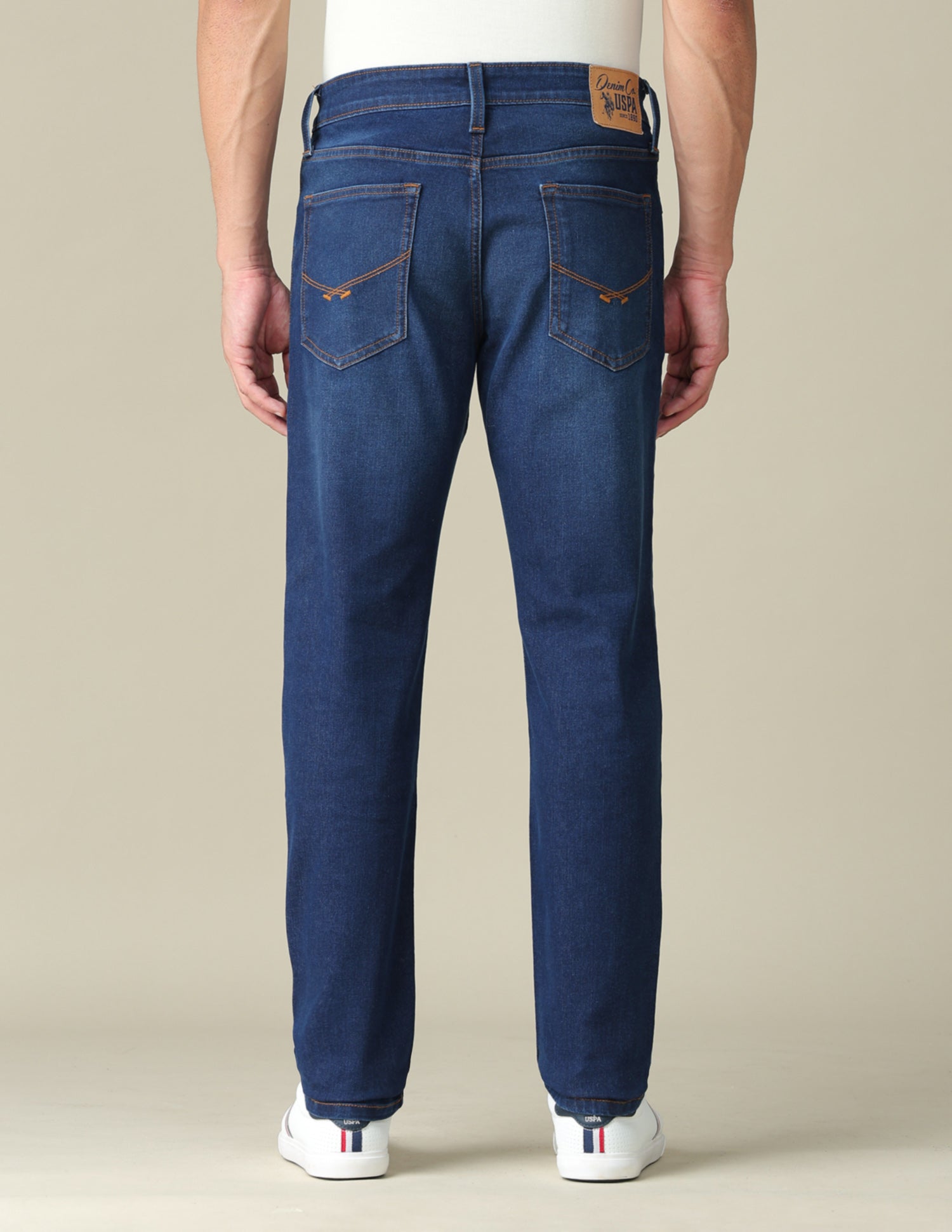 Brandon Slim Tapered Fit Blue Jeans Dark Indigo - U.S. POLO ASSN. | Large