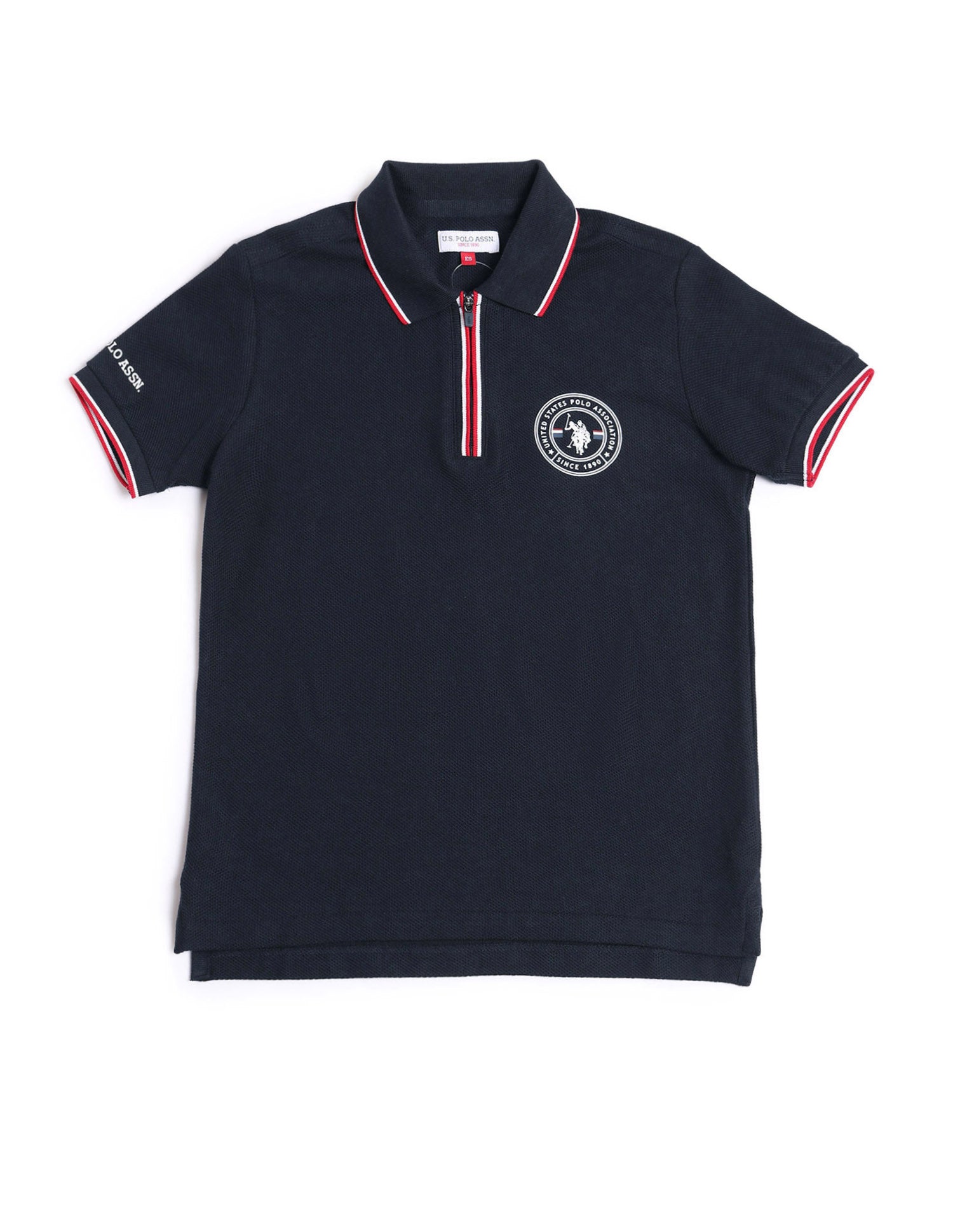 Boys Solid Regular Fit Polo Shirt Navy - U.S. POLO ASSN. | Large