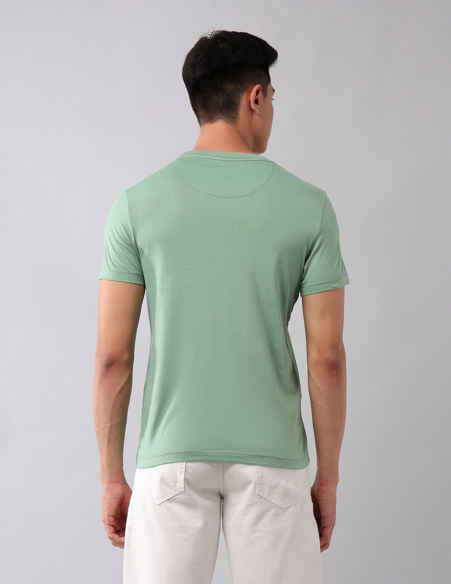 Muscle Fit Graphic Printed T-Shirt Light Green - U.S. Polo Assn. India | Large