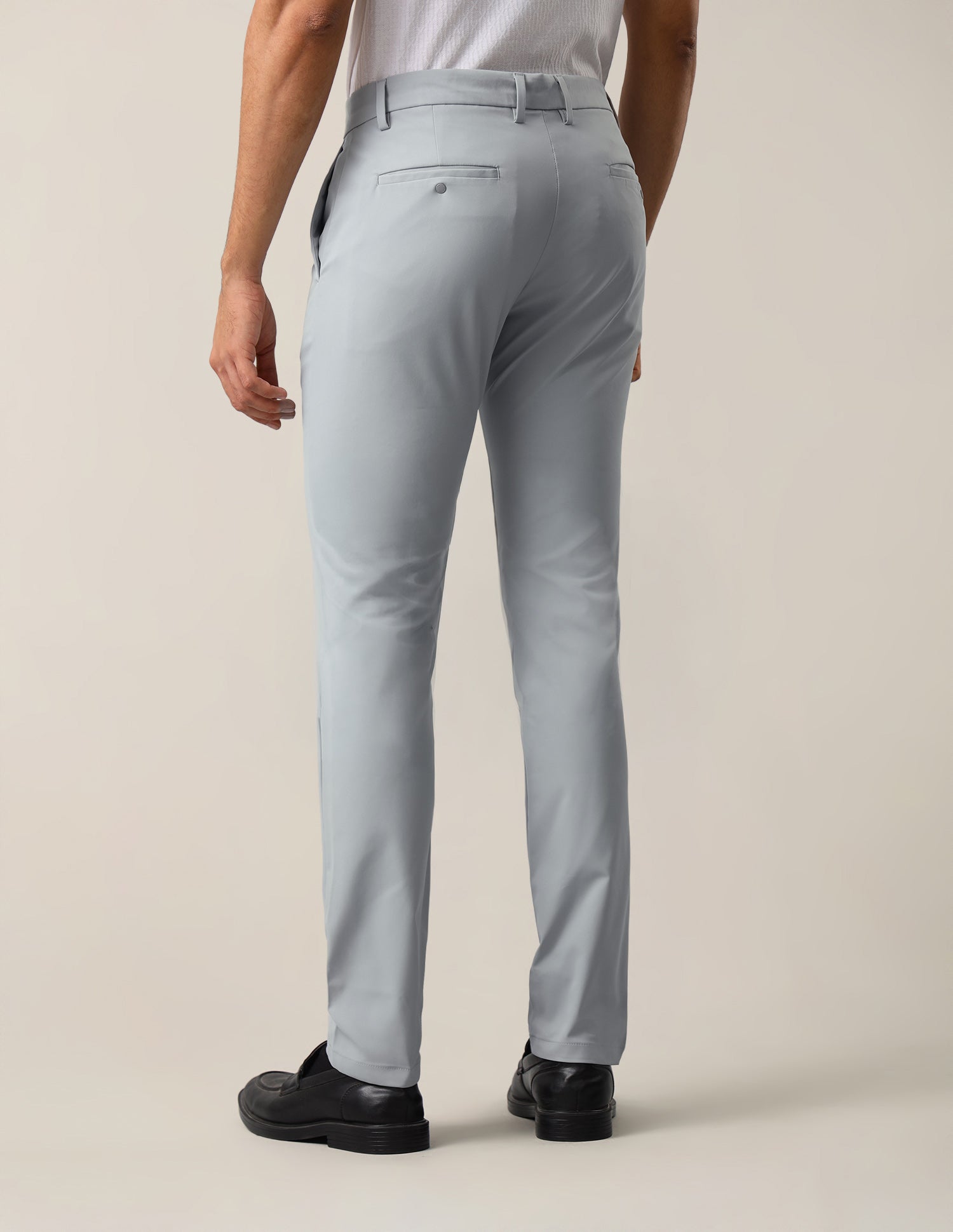 Austin Slim Fit Mid Rise Trousers Light Grey - U.S. Polo Assn. India | Large