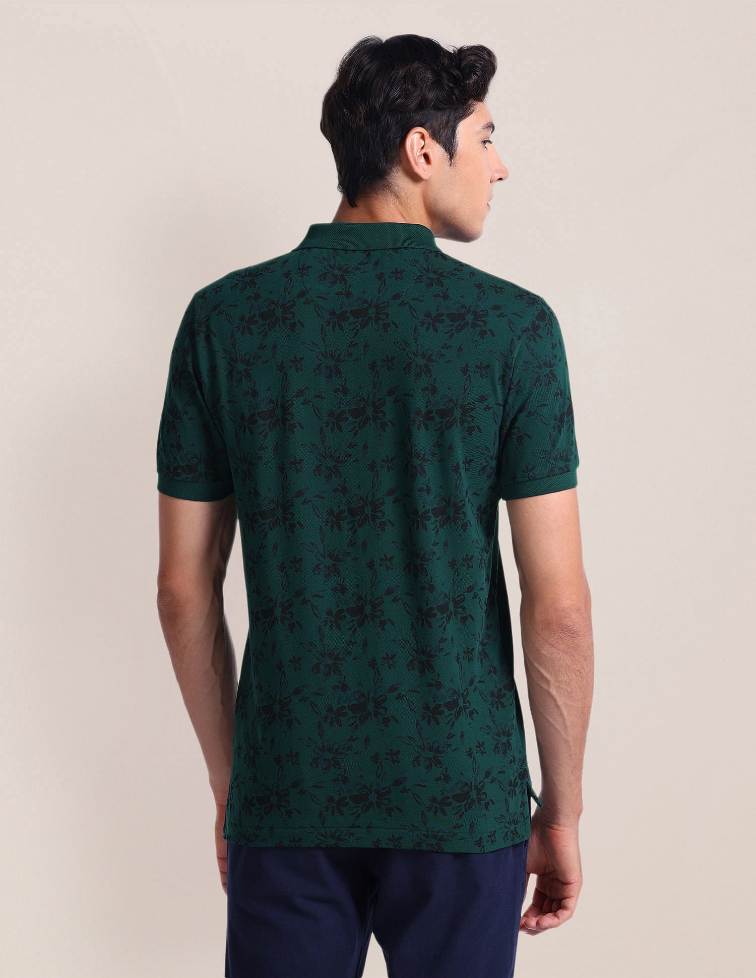 Floral Slim Fit Polo Shirt Dark Green - U.S. POLO ASSN. | Large