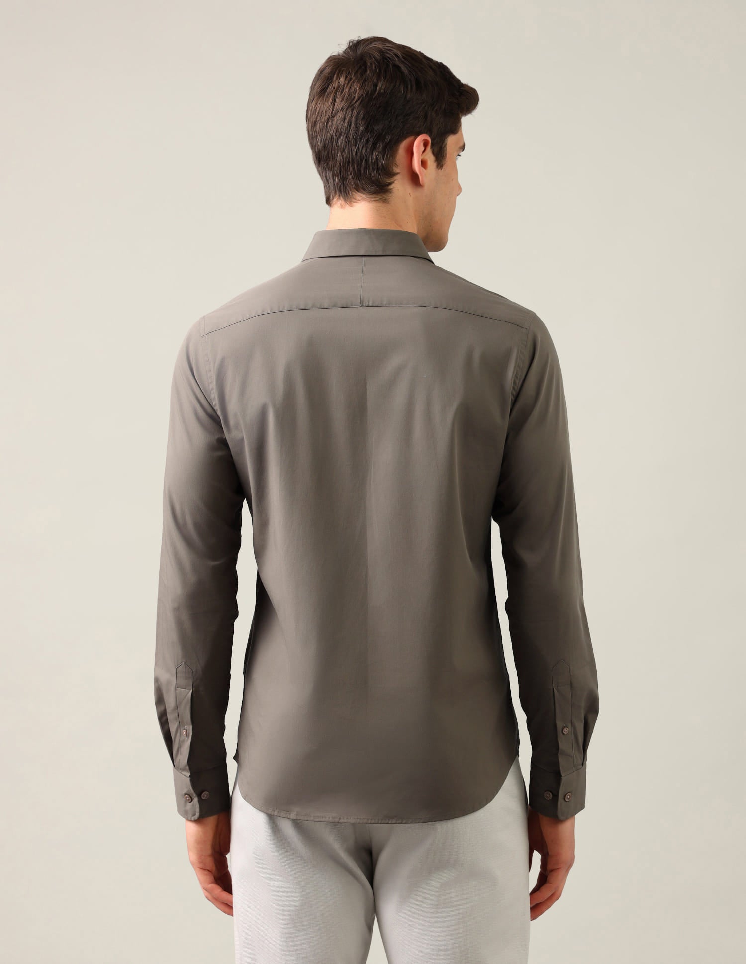 Tailored Fit Regular Shirt Brown - U.S. Polo Assn. India | Large