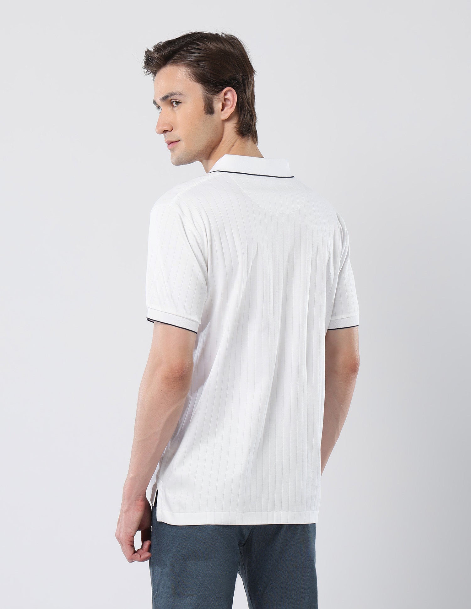 Textured Cotton 135 Anniversary Polo Shirt White - U.S. Polo Assn. India | Large
