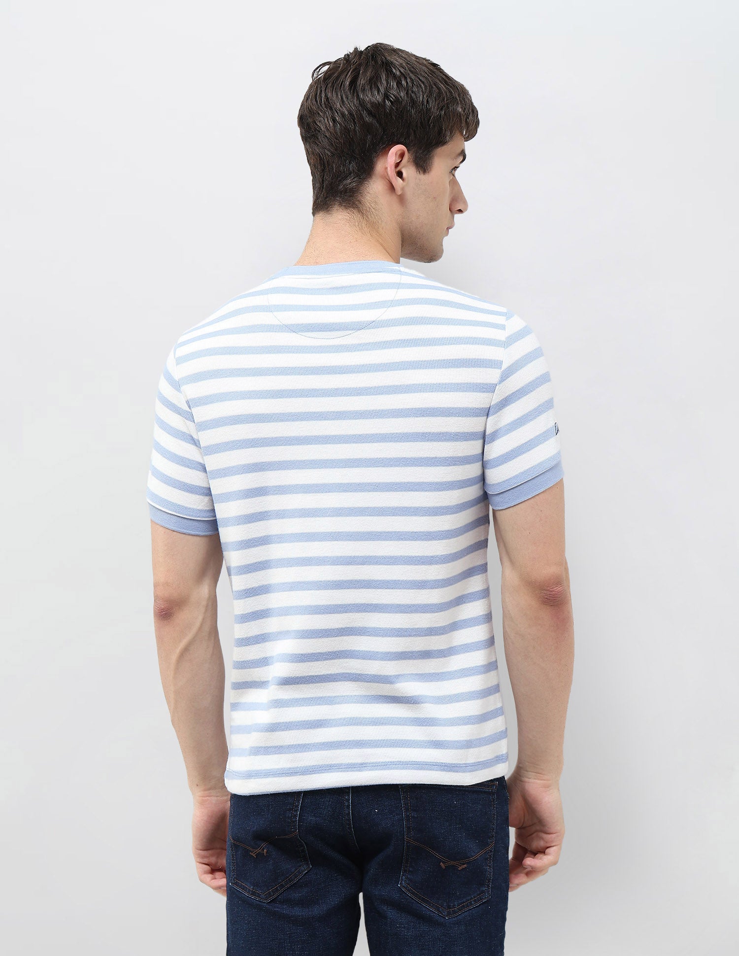 Horizontal Striped Denim Legacy T-Shirt Light Blue - U.S. POLO ASSN. | Large