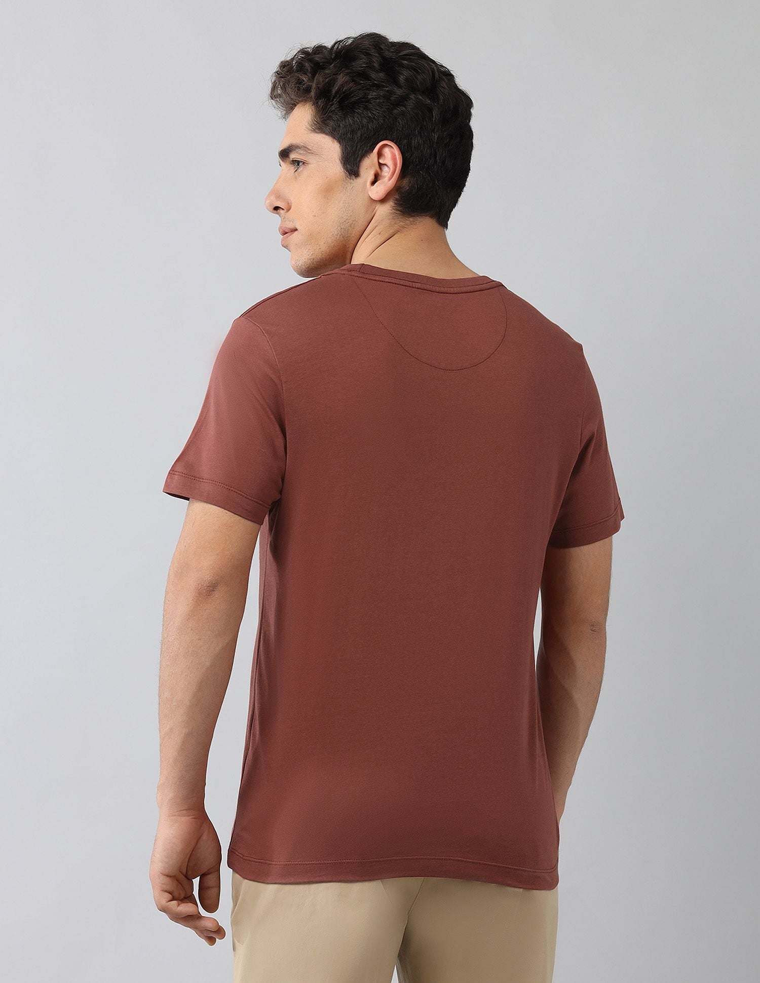 Muscle Fit Brand Printed T-Shirt Rust - U.S. Polo Assn. India | Large