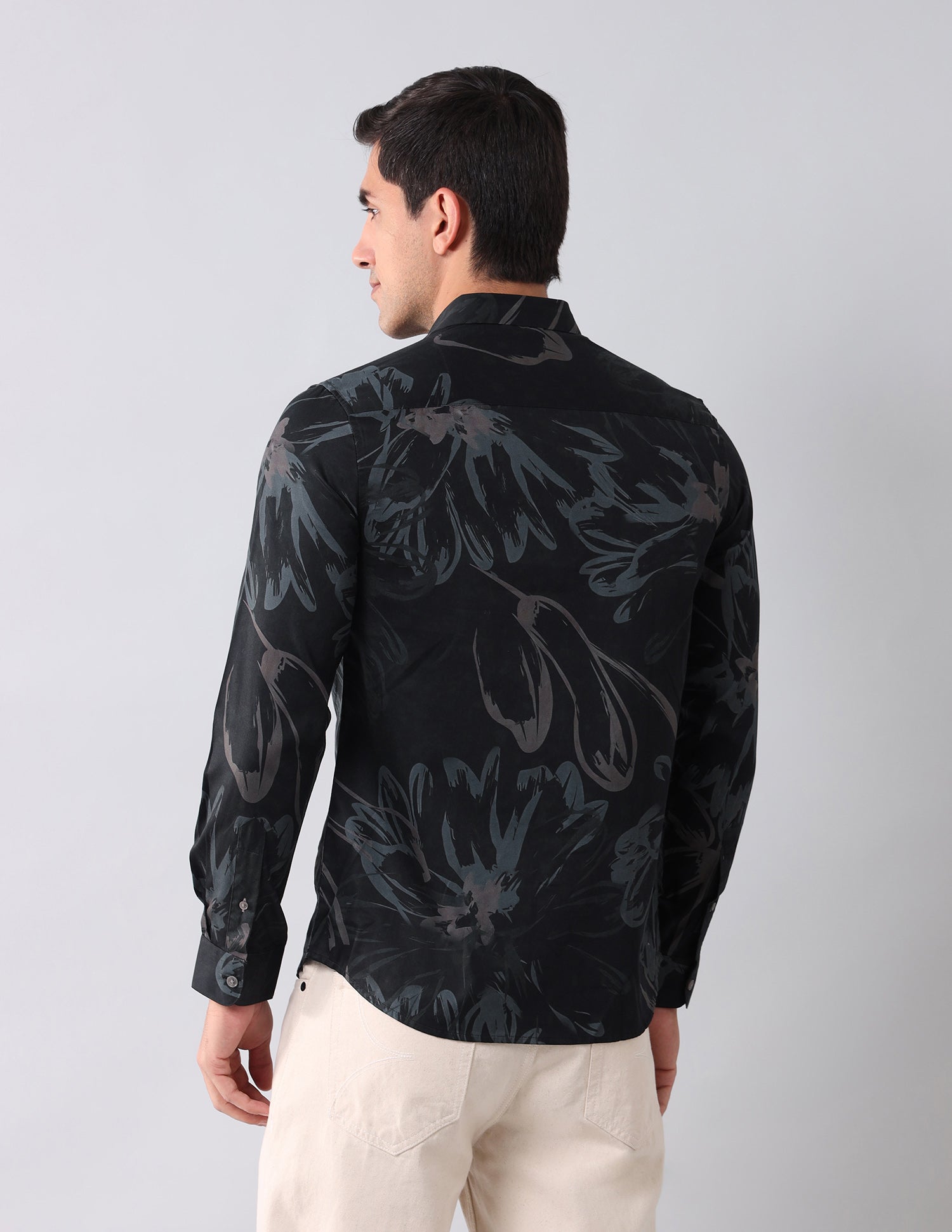 Regular Fit Floral Printed Shirt Black - U.S. Polo Assn. India | Large