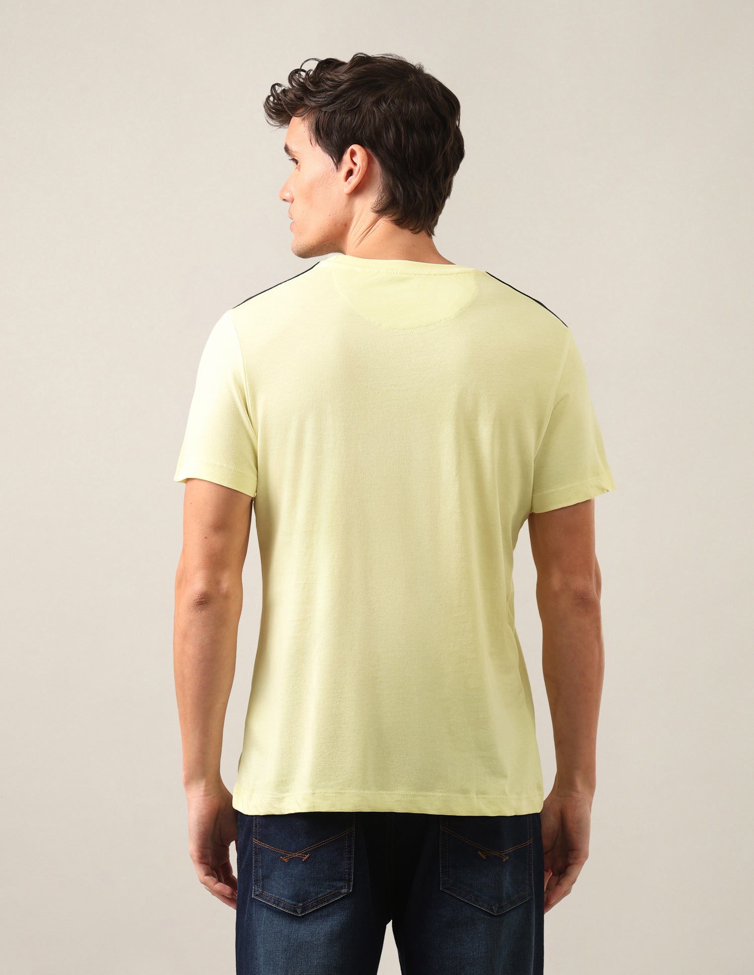Solid Regular Fit T-Shirt Yellow - U.S. Polo Assn. India | Large
