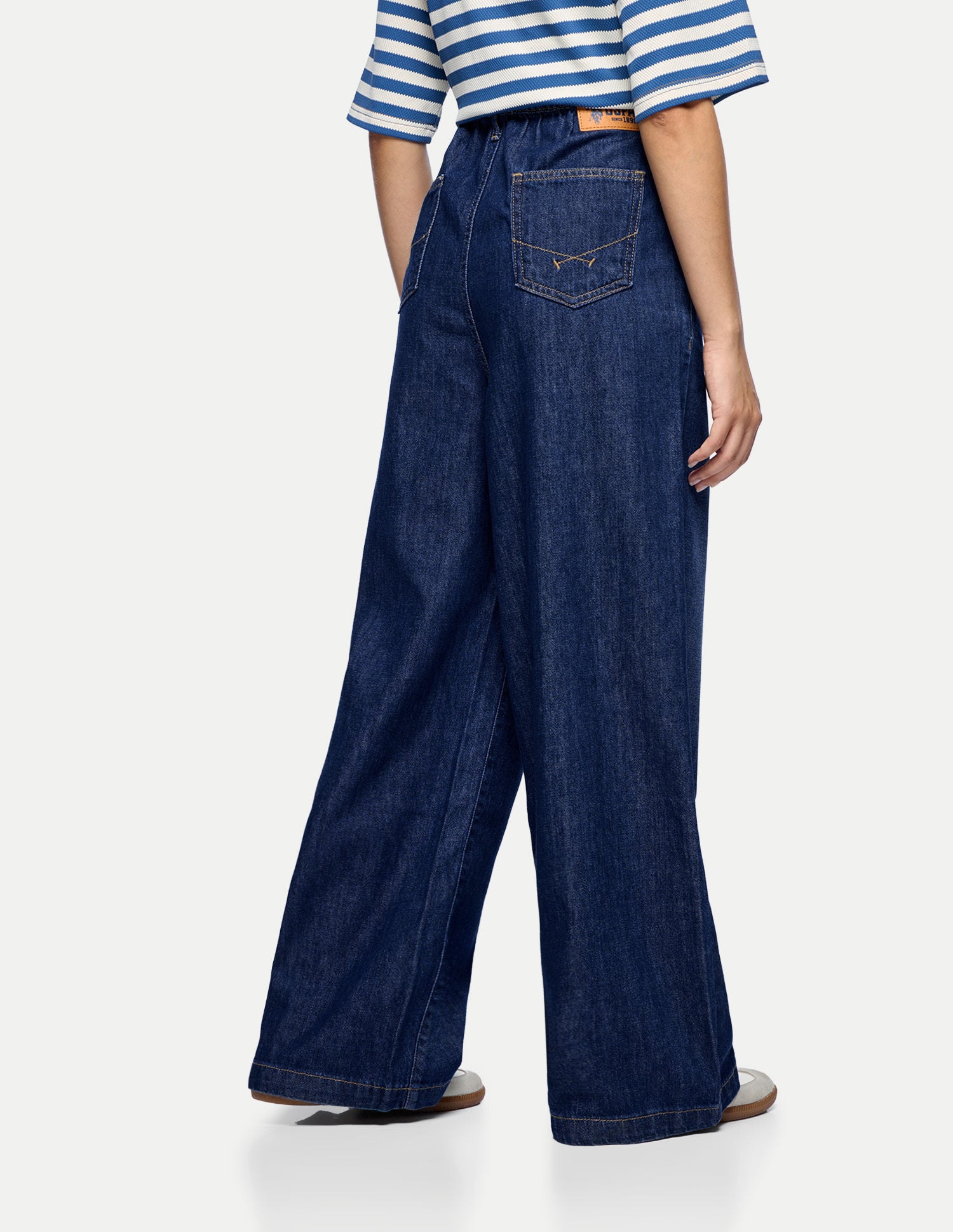 Wide Leg Fit Blue Jeans Dark Blue - U.S. Polo Assn. India | Large