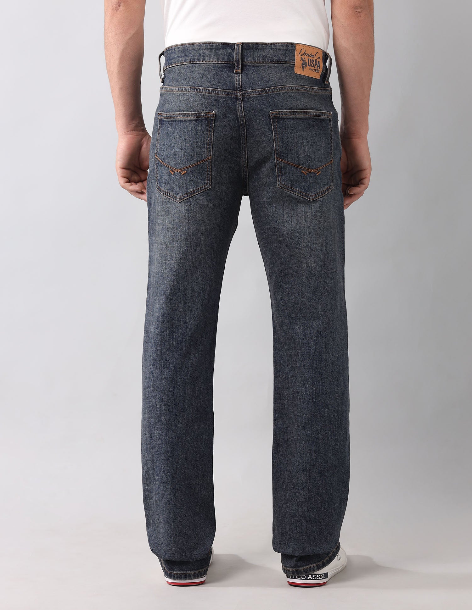 Harold Slim Straight Fit Vintage Jeans Tinted Wash - U.S. Polo Assn. India | Large