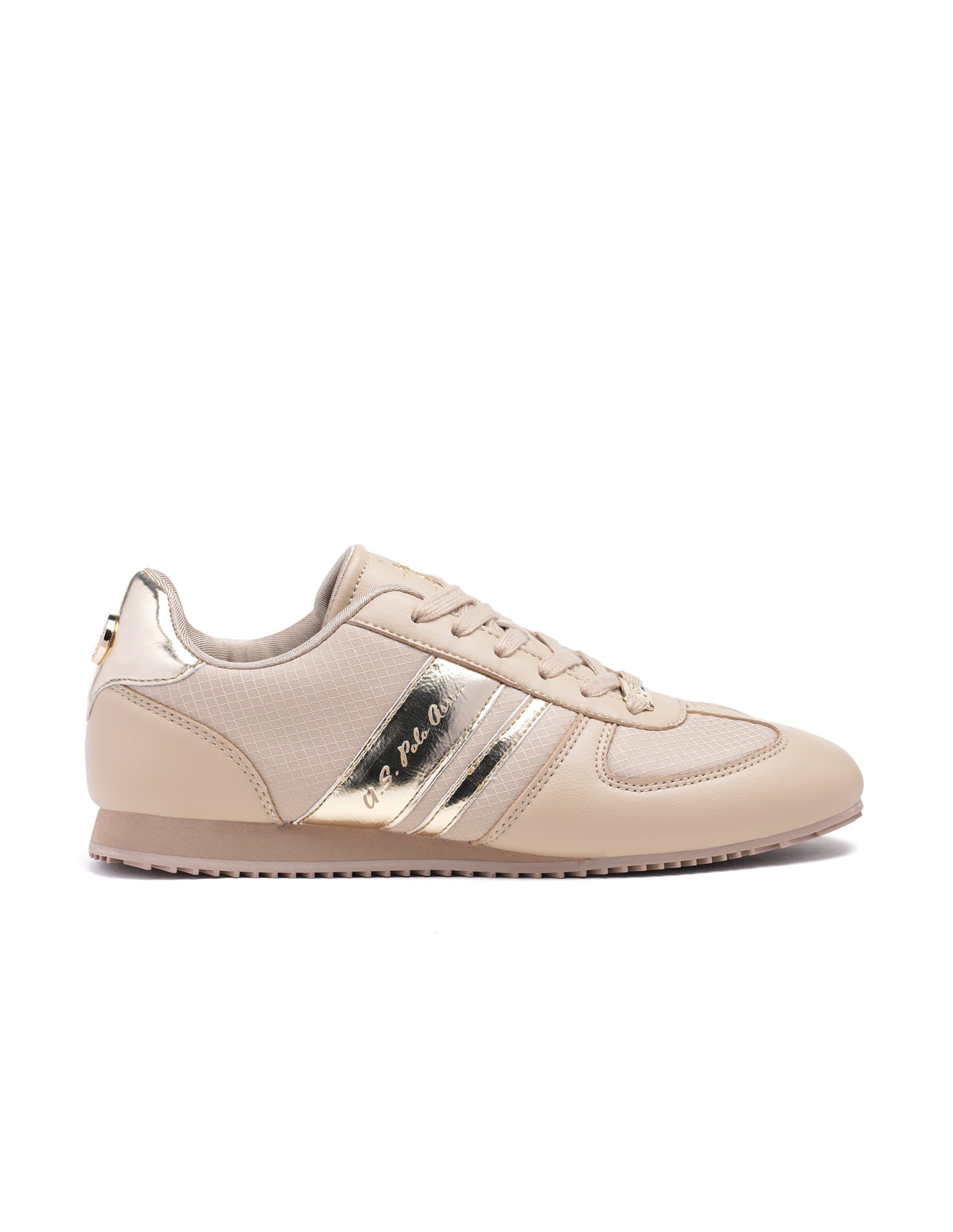 Nemsy Retro Sneakers Shoes Beige - U.S. Polo Assn. India | Large