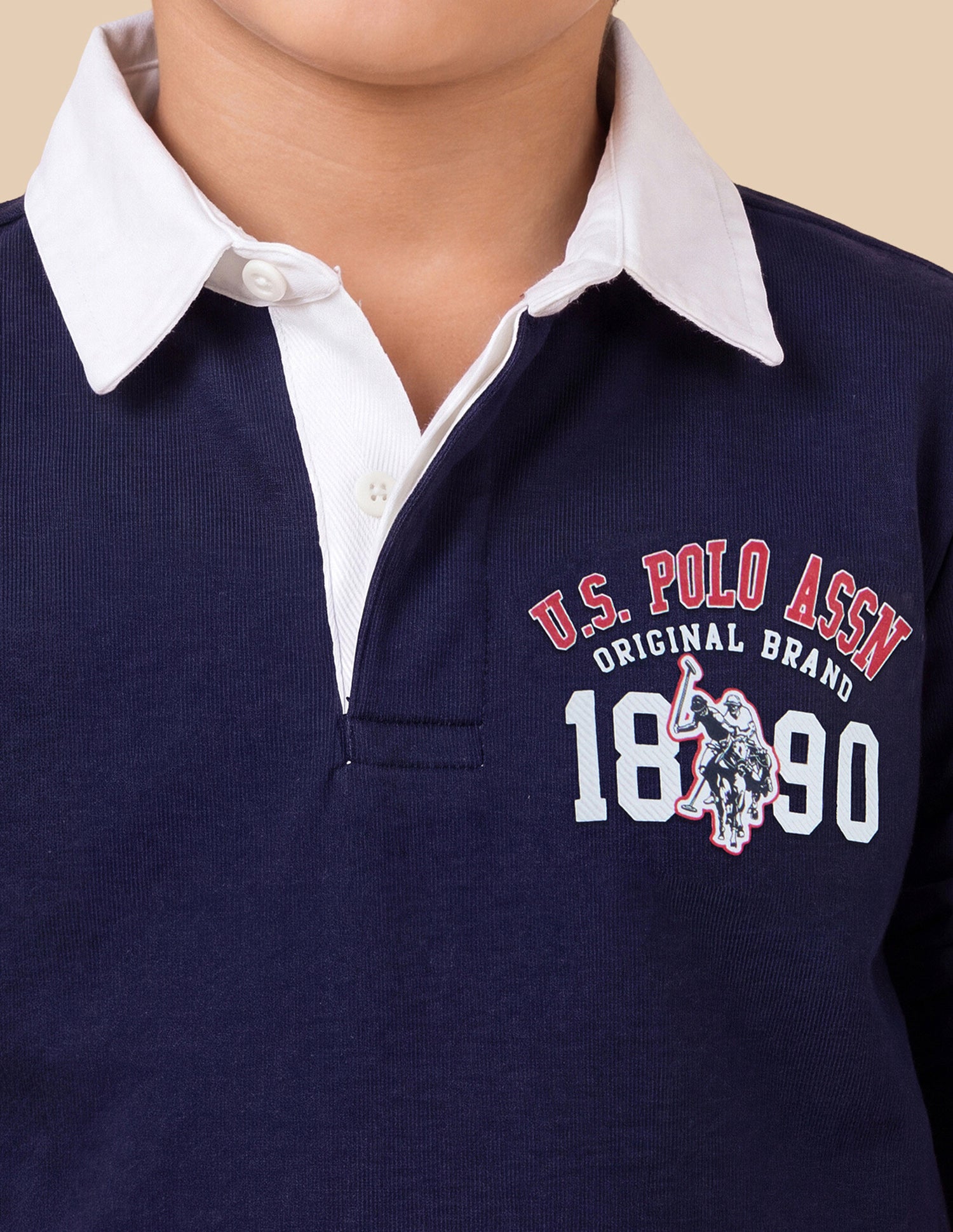 Graphic Brand Applique Regular Fit Sweatshirt Navy - U.S. Polo Assn. India | Large