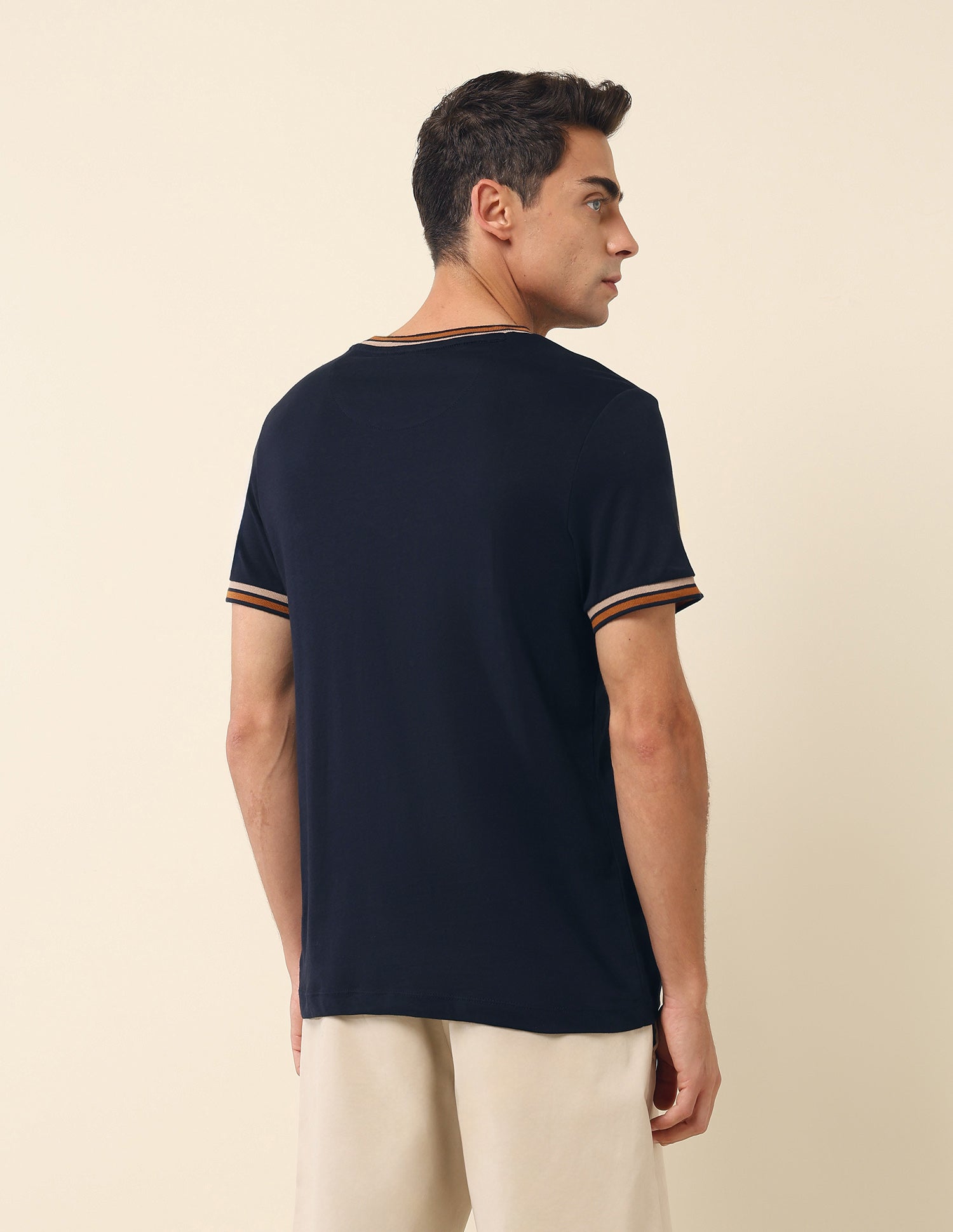 Pure Cotton Slim Fit T- Shirt Navy - U.S. Polo Assn. India | Large