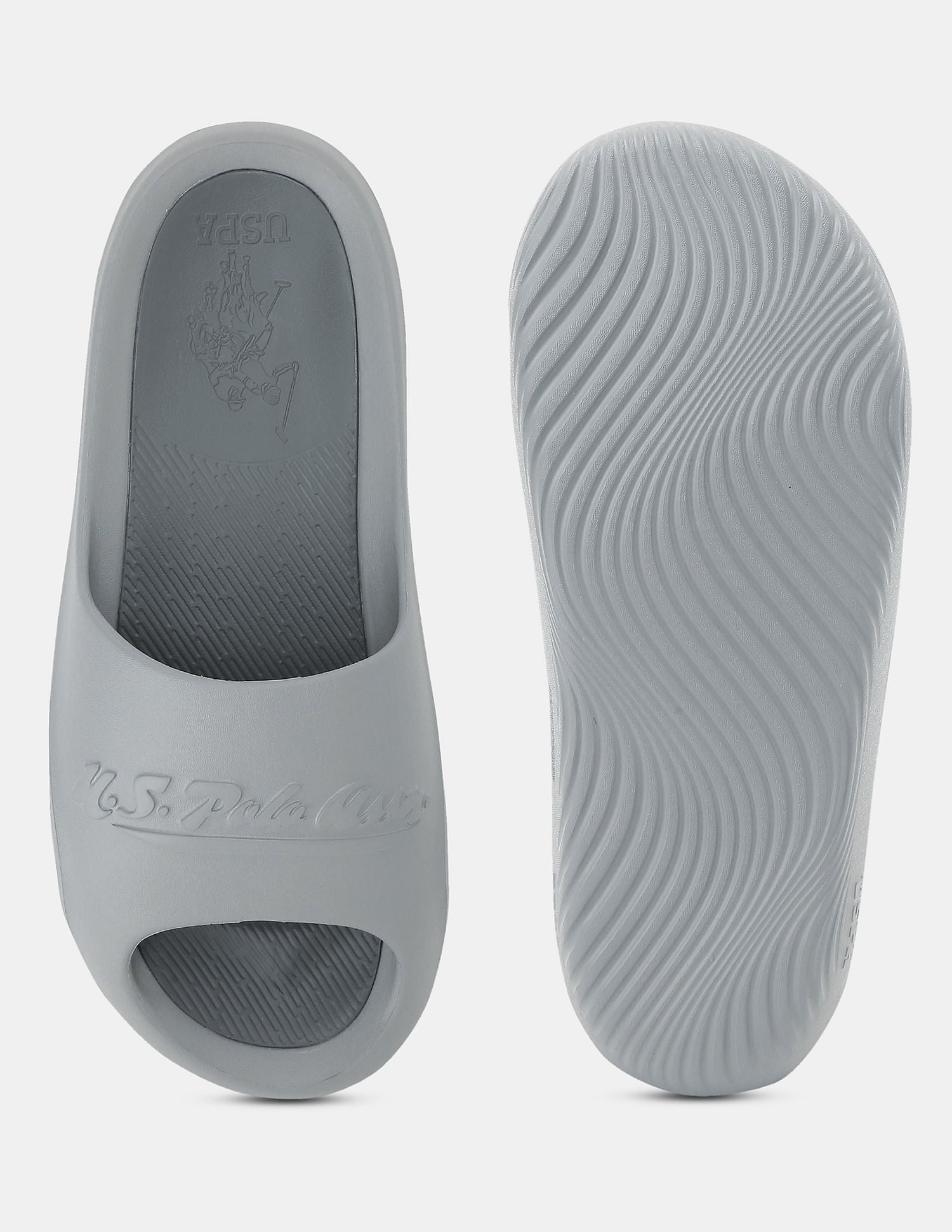 Men Arda Solid Sliders Grey - U.S. POLO ASSN. | Large