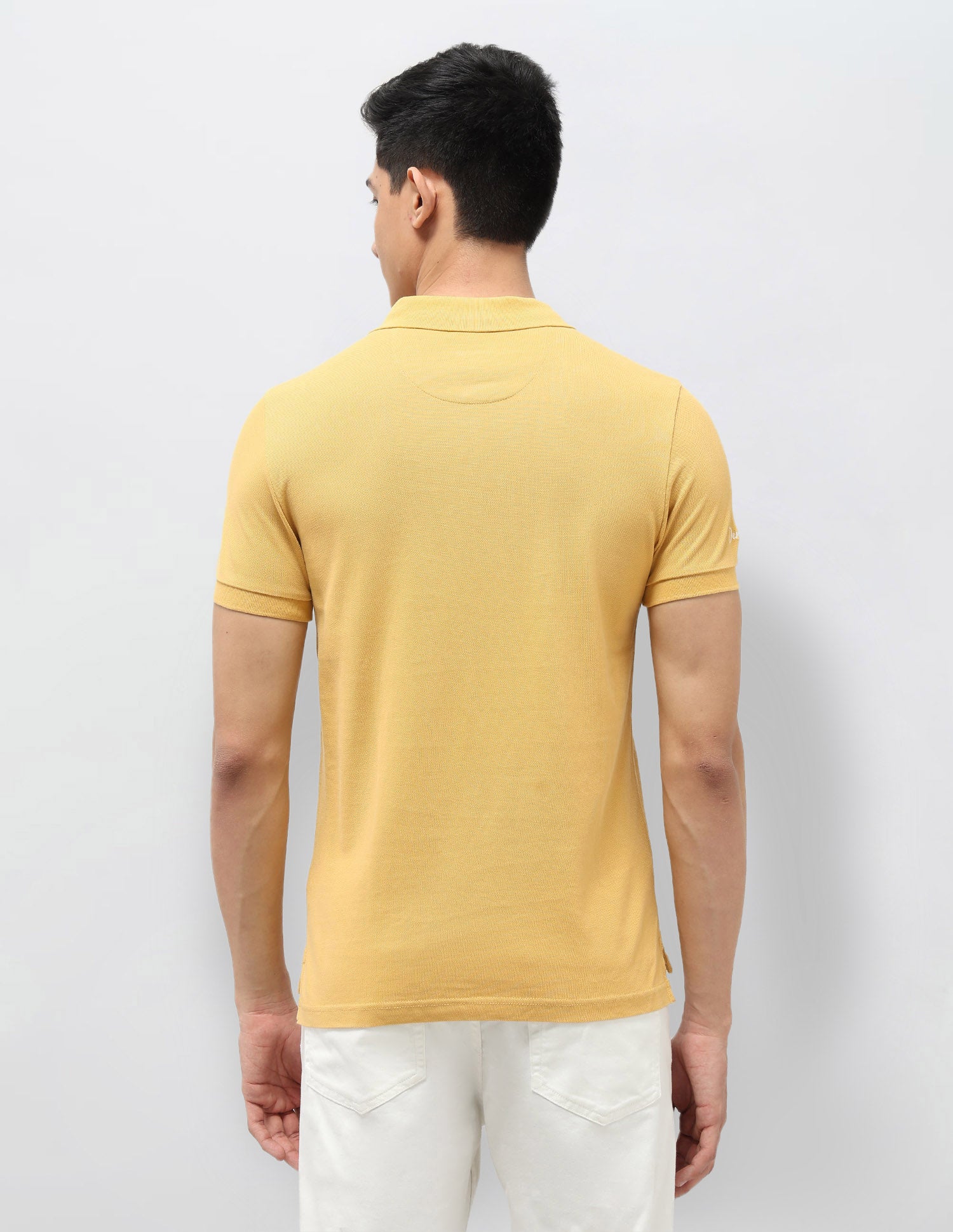 Pure Cotton Muscle Fit Polo Shirt Yellow - U.S. Polo Assn. India | Large