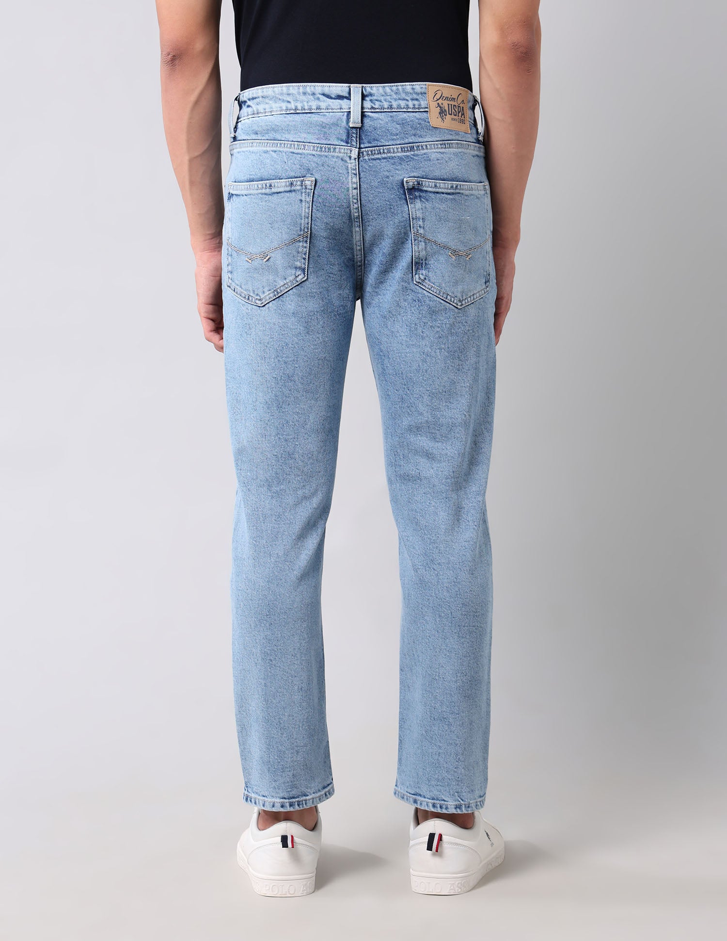 Cole Comfort Cropped Fit Blue Jeans Blue - U.S. Polo Assn. India | Large