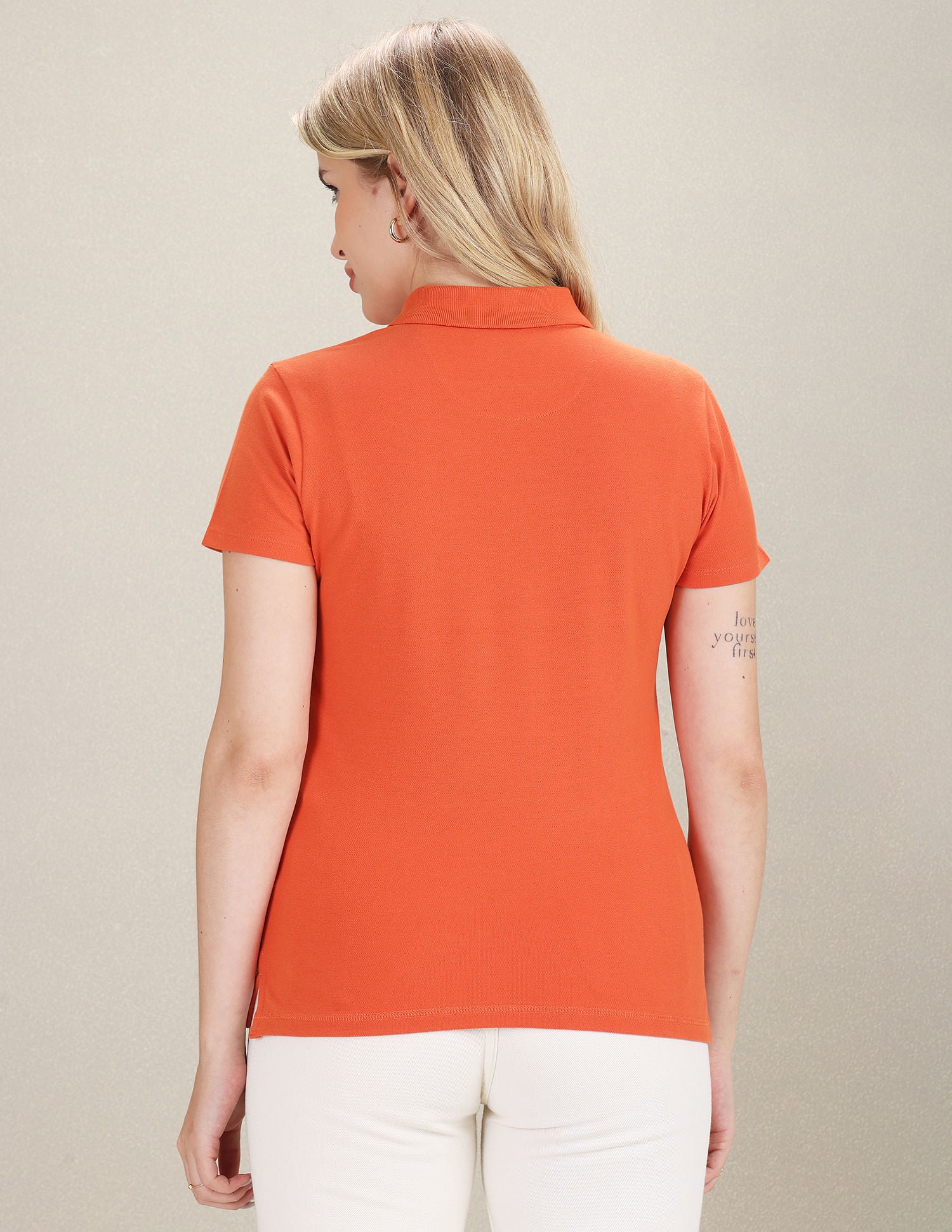 Solid Pique Polo Shirt Orange - U.S. POLO ASSN. | Large