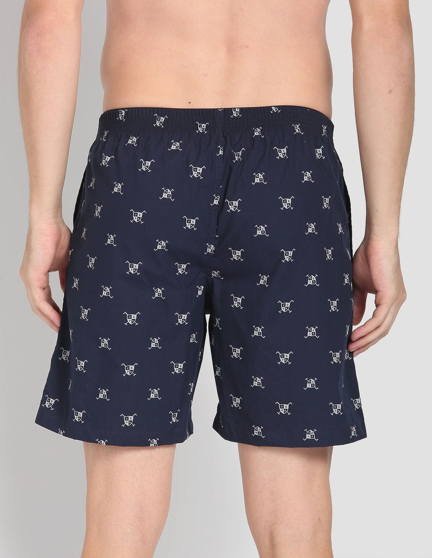 Pure Cotton Printed I600 Boxers - Pack Of 1 Navy - U.S. POLO ASSN. | Large