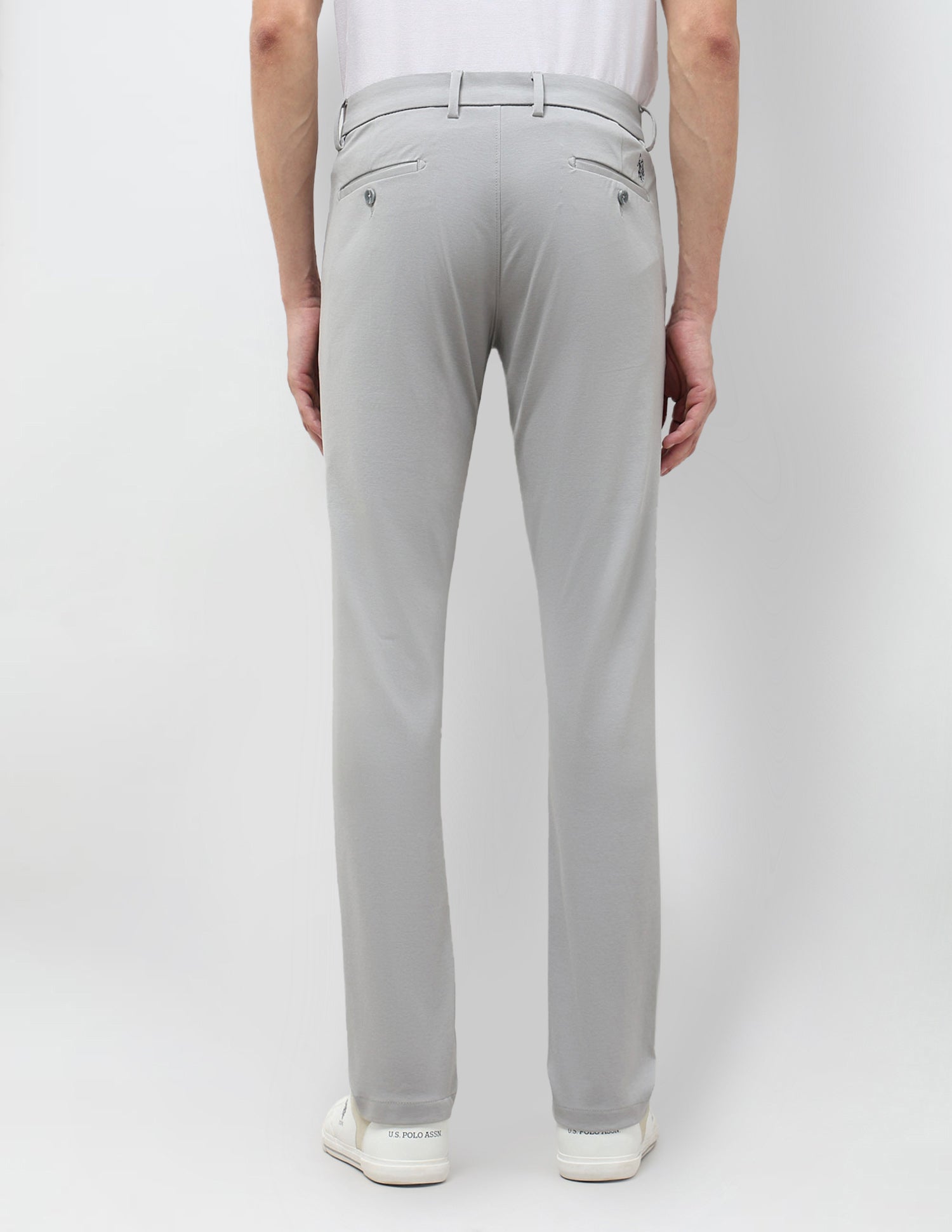 Mid Rise Slim Fit Trousers Grey - U.S. POLO ASSN. | Large