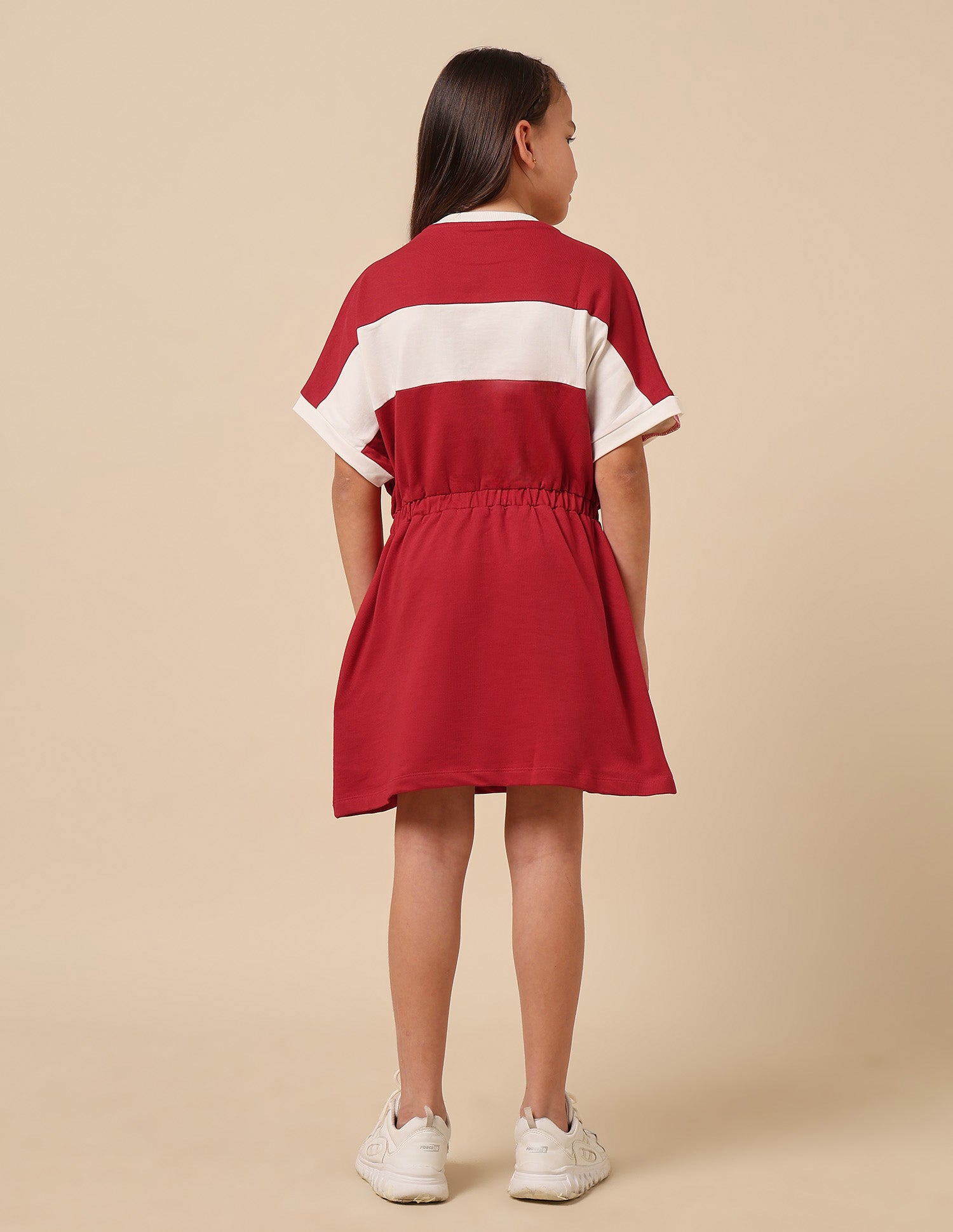 Girls Brand Embroidered A-Line Dress Red - U.S. POLO ASSN. | Large