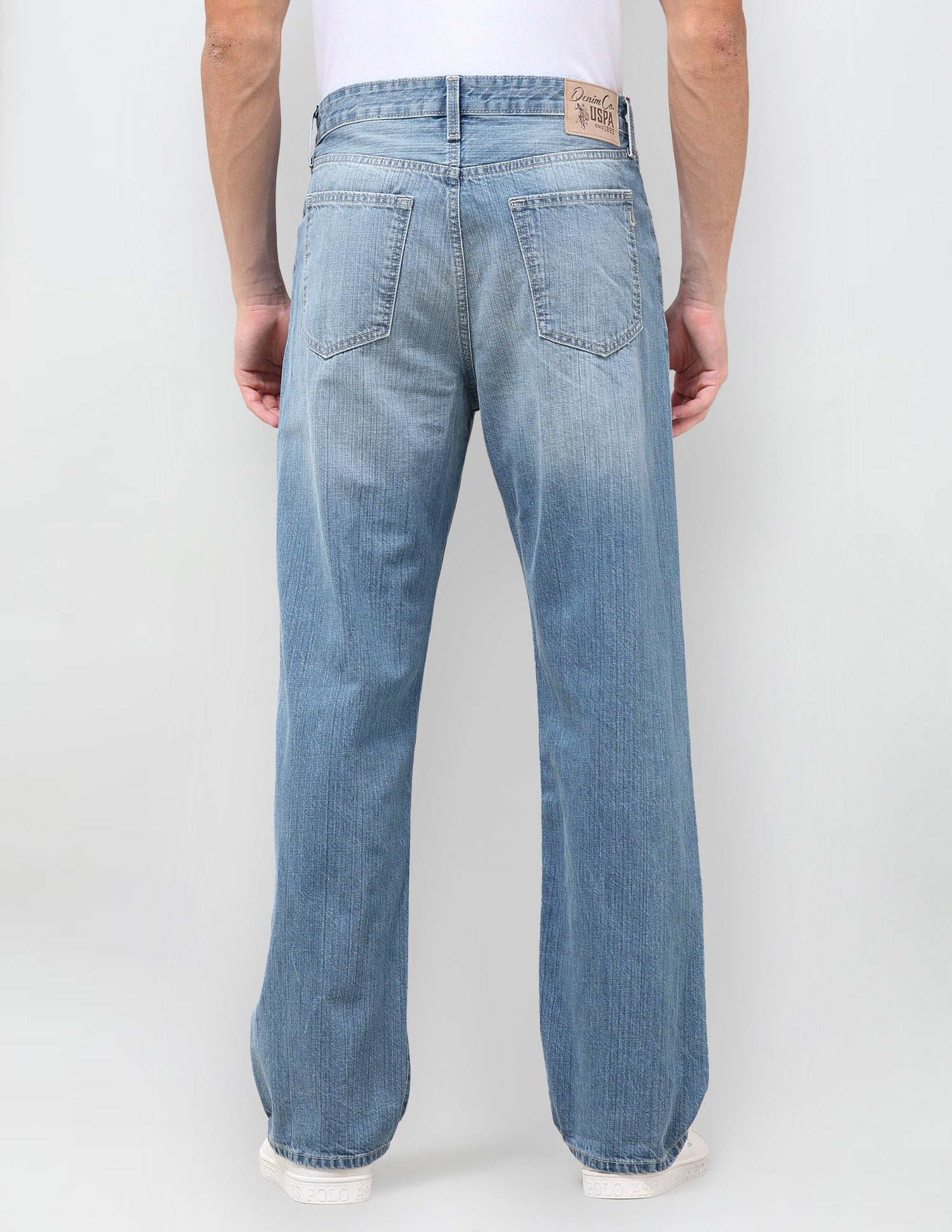 Logan Loose Straight Fit Blue Jeans Light Blue - U.S. Polo Assn. India | Large