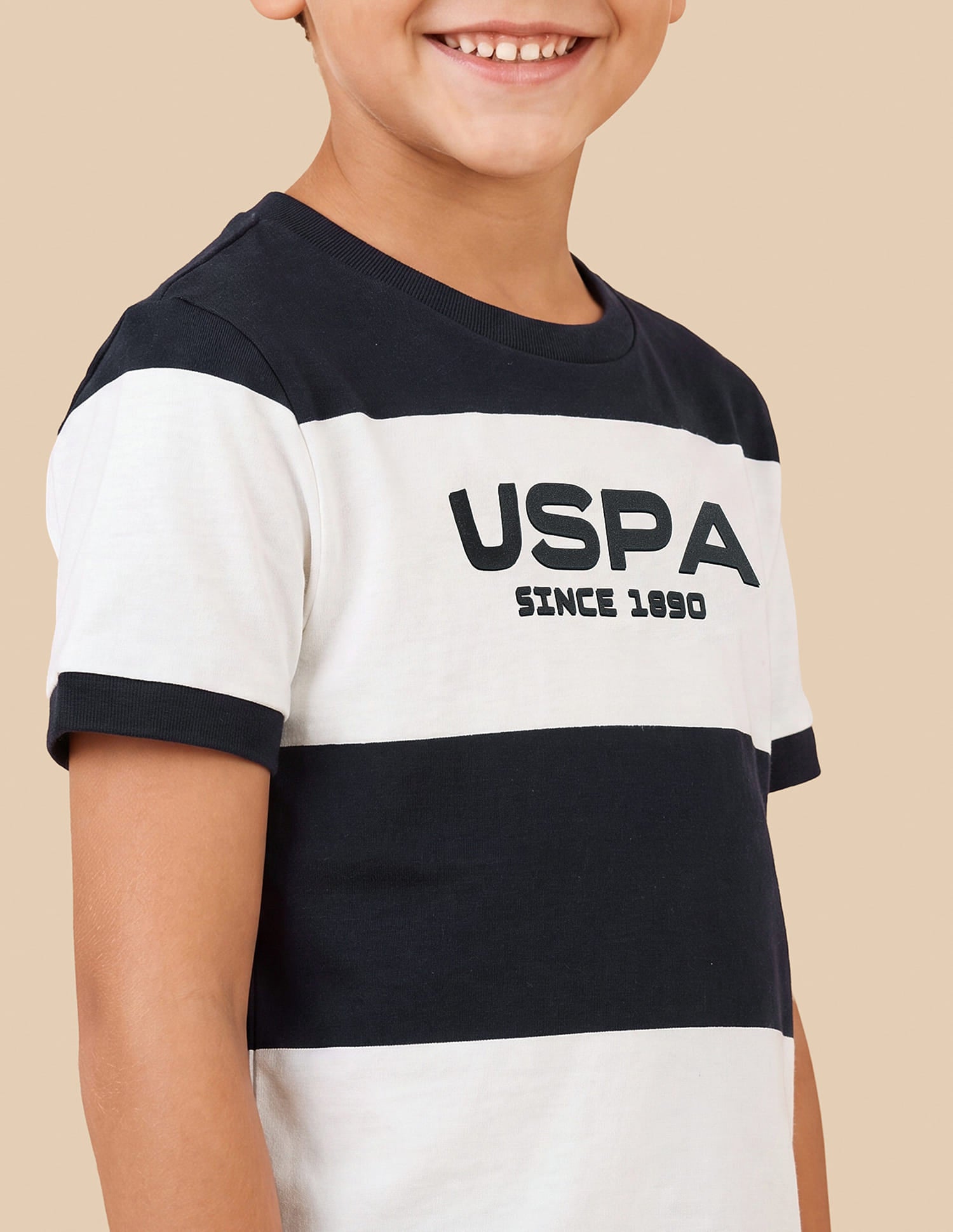 Horizontal Striped Regular Fit T-Shirt Blue - U.S. Polo Assn. India | Large