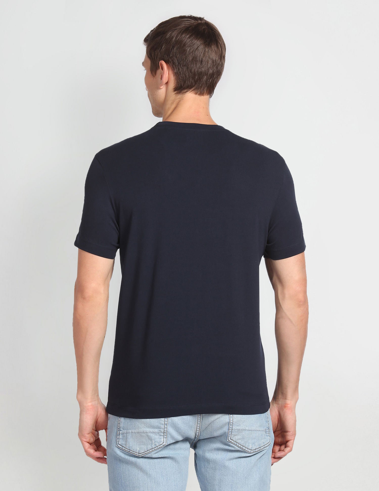 Embossed Slim Fit T-Shirt Navy - U.S. POLO ASSN. | Large