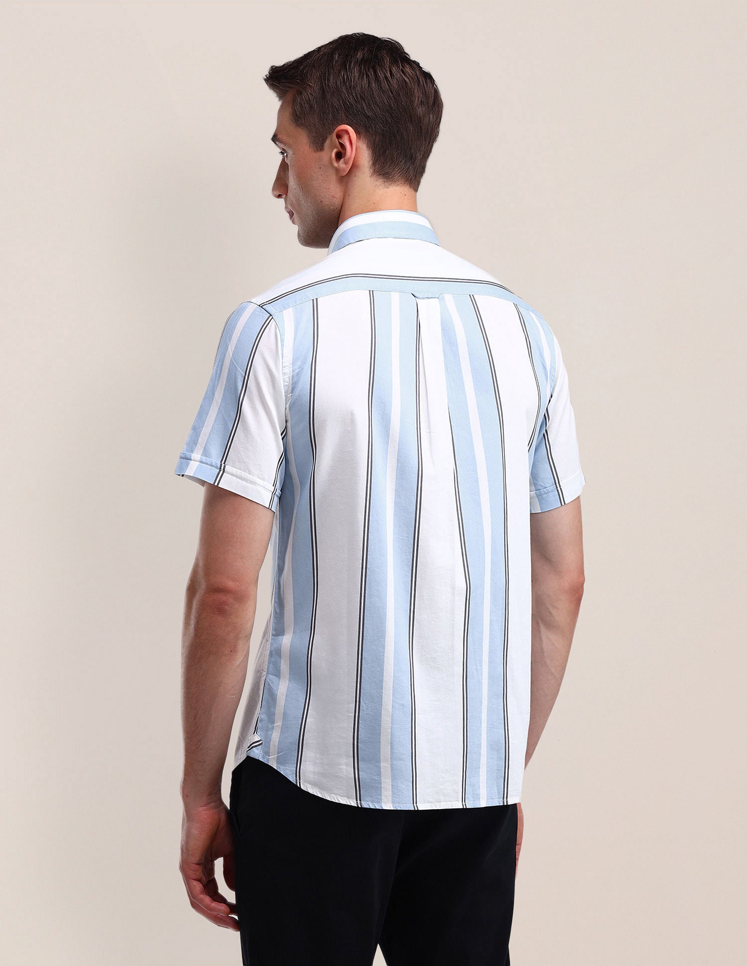 Tailored Fit All-over Shirt Light-Blue - U.S. POLO ASSN. | Large