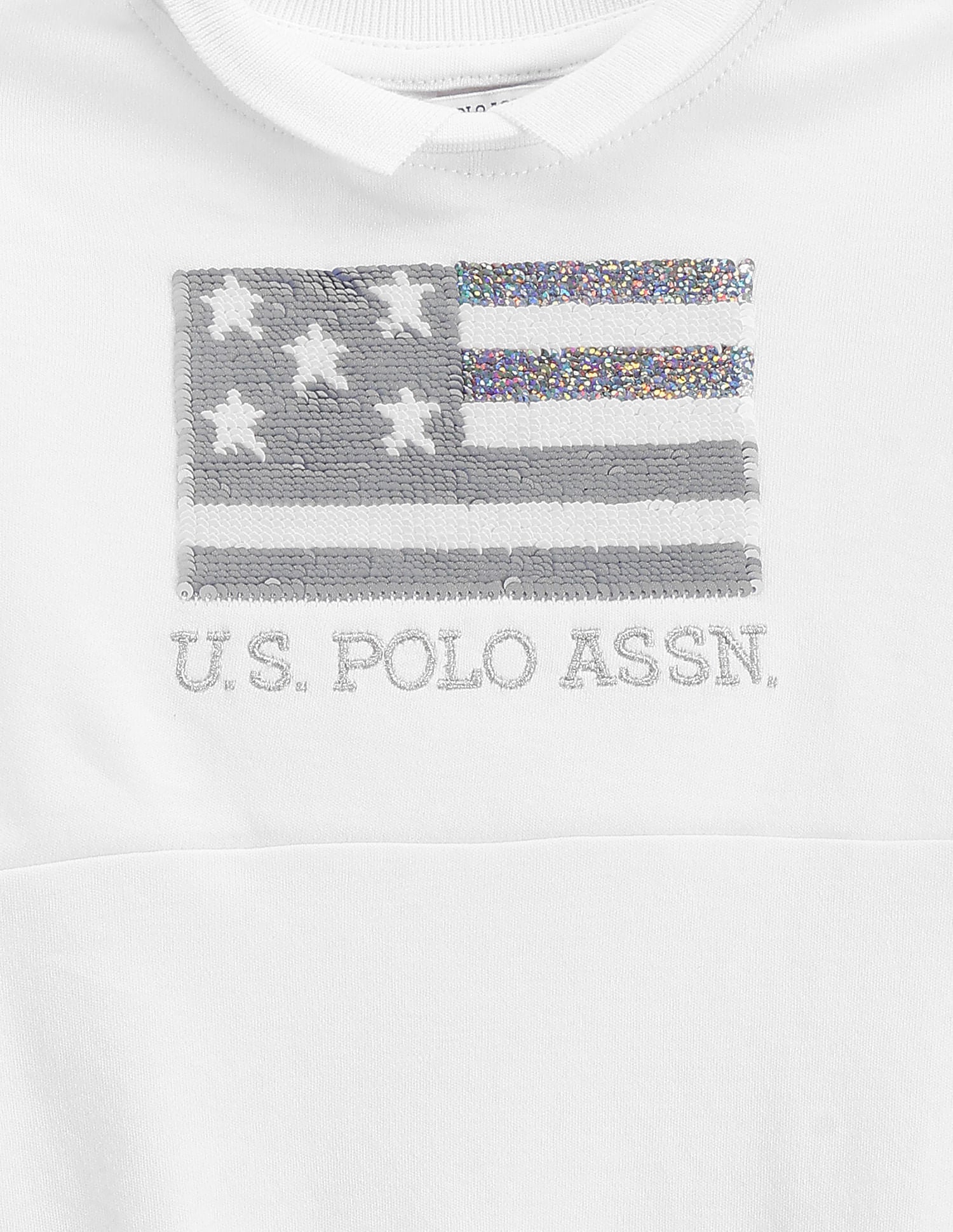 Girls Flip Sequin Flag Dress White - U.S. Polo Assn. India | Large