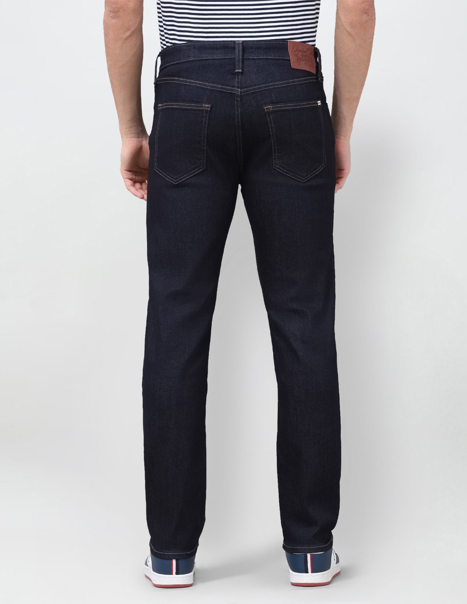 Pacho X Harold Slim Straight Fit Blue Jeans Mid Blue - U.S. Polo Assn. India | Large