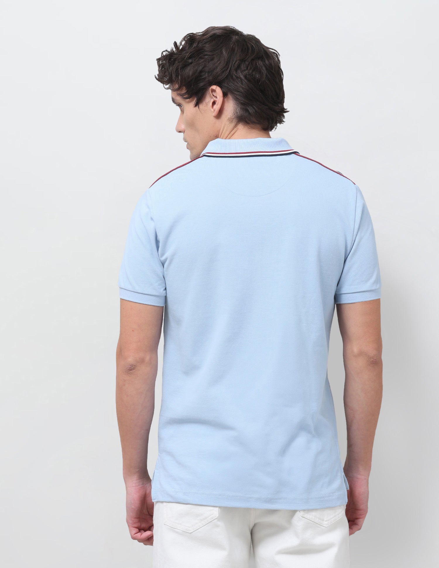 Solid Regular Fit Polo Shirt Light Blue - U.S. Polo Assn. India | Large