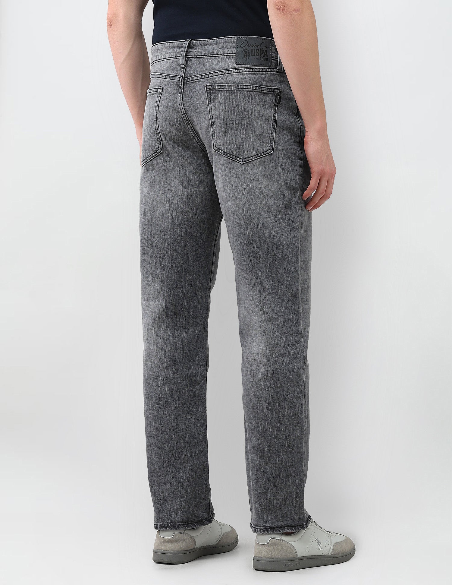 Shawn Relaxed Fit Grey Jeans Washed Grey - U.S. Polo Assn. India | Large