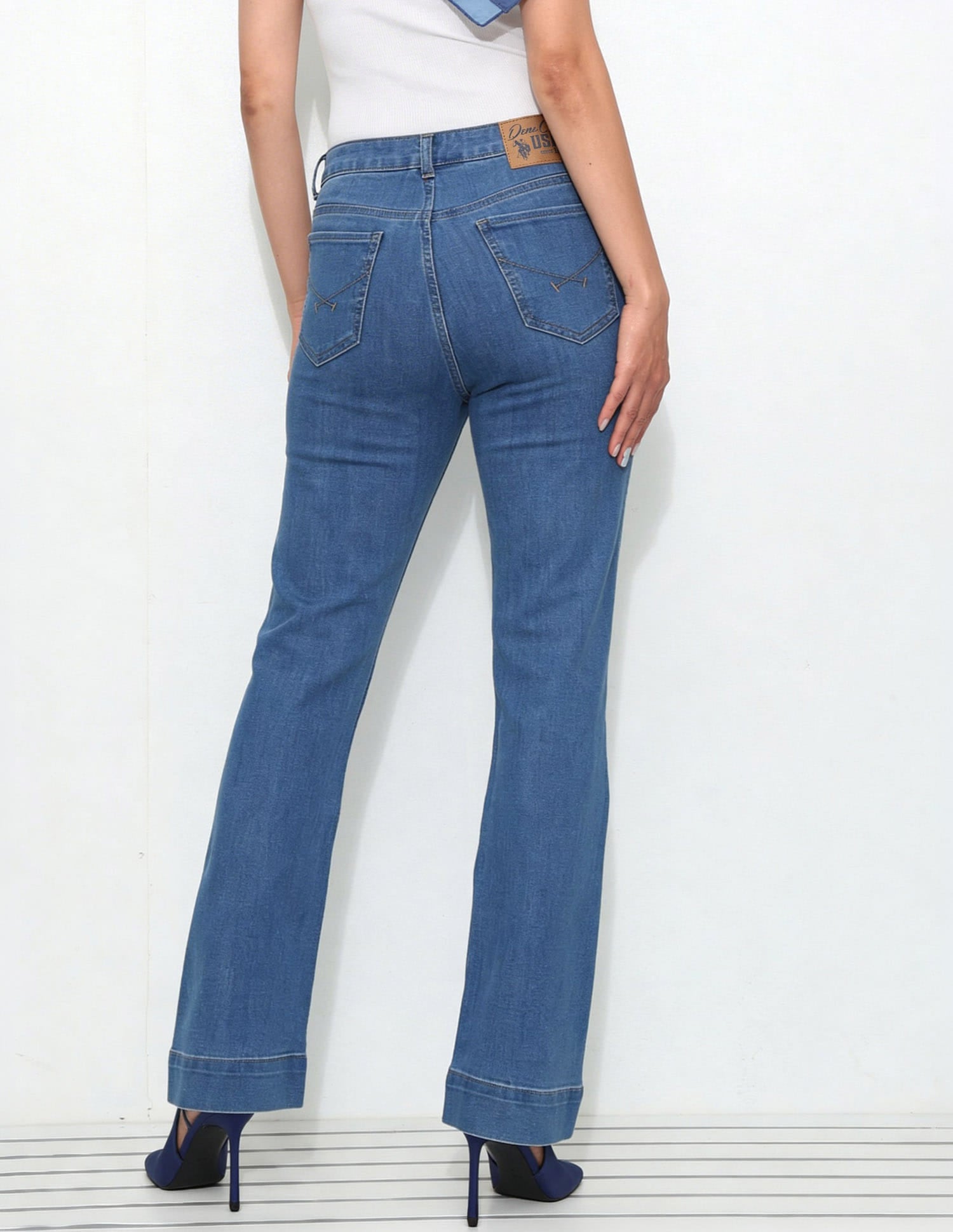 High Rise Bootcut Jeans Blue - U.S. Polo Assn. India | Large