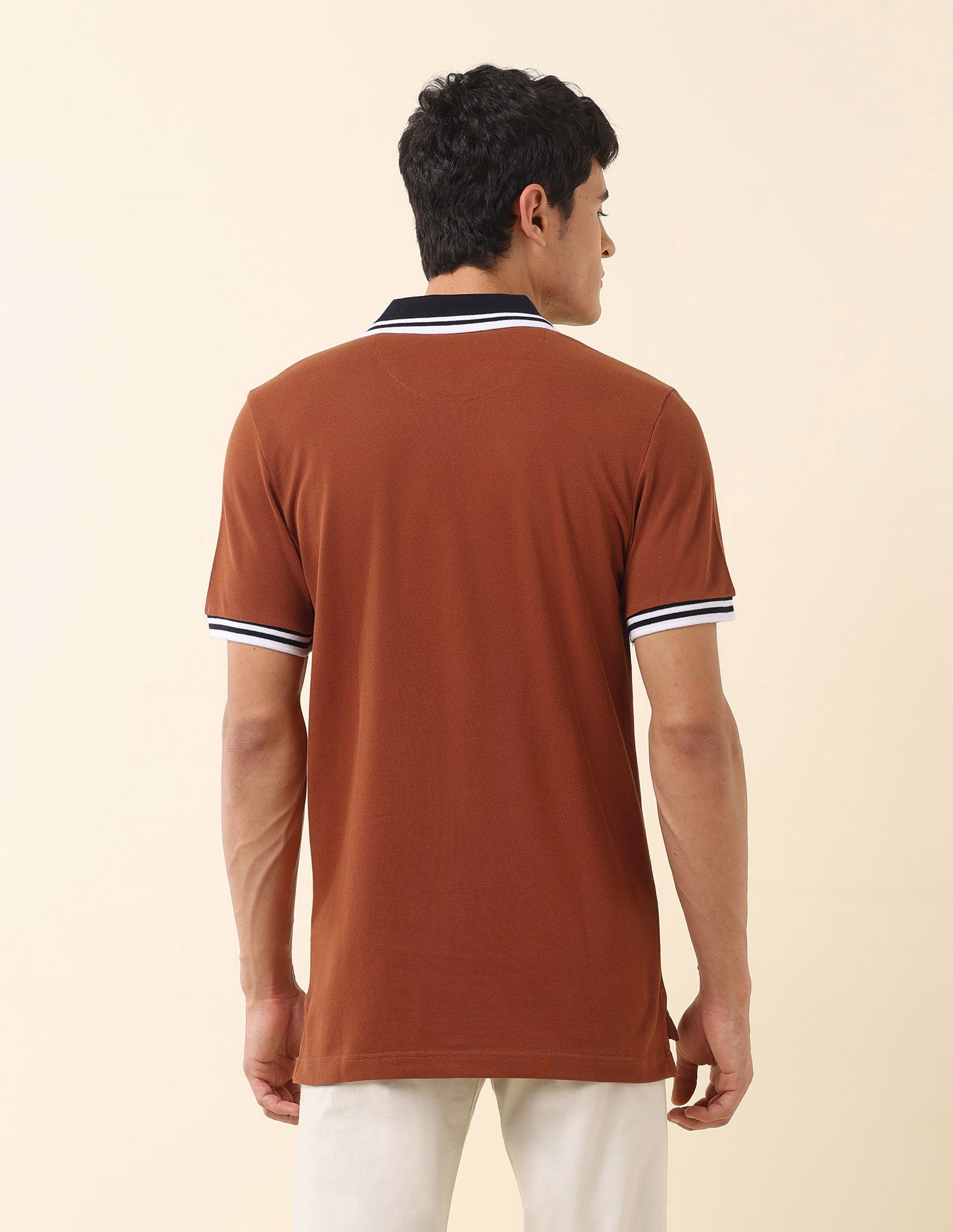 Pure Cotton Slim Fit Classic Polo Shirt Rust - U.S. Polo Assn. India | Large