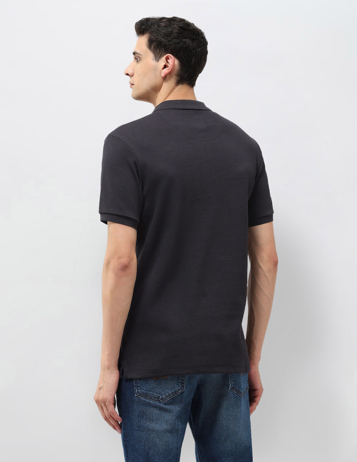 Solid Slim Fit Polo Shirt Dark Grey - U.S. POLO ASSN. | Large