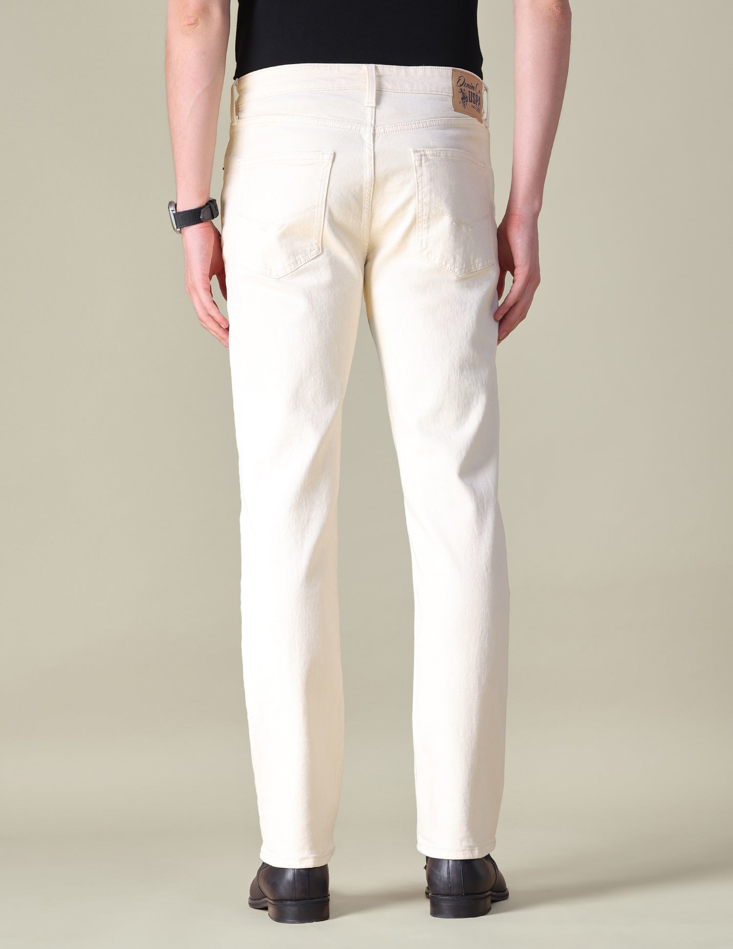 Harold Slim Straight Fit Beige Jeans Ecru - U.S. POLO ASSN. | Large