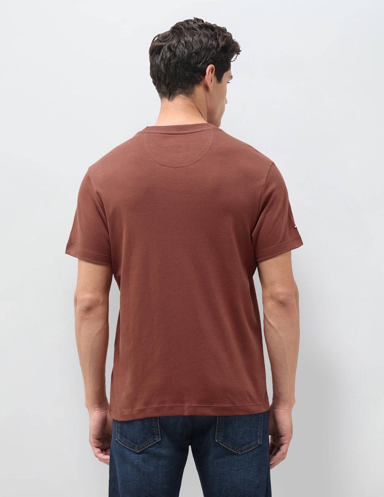 Solid Slim Fit T-Shirt Rust - U.S. Polo Assn. India | Large